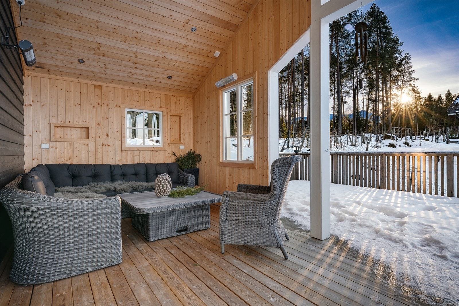 18 kvm av terrassen er overbygget. Galleribilde