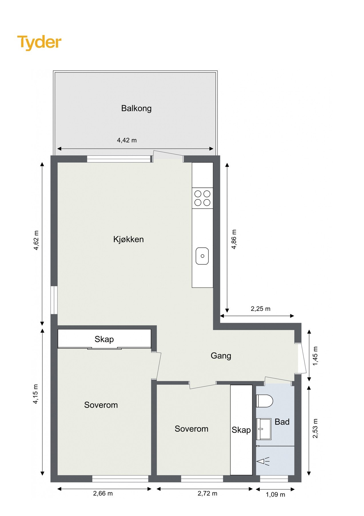 Plantegning 2. etasje. Galleribilde