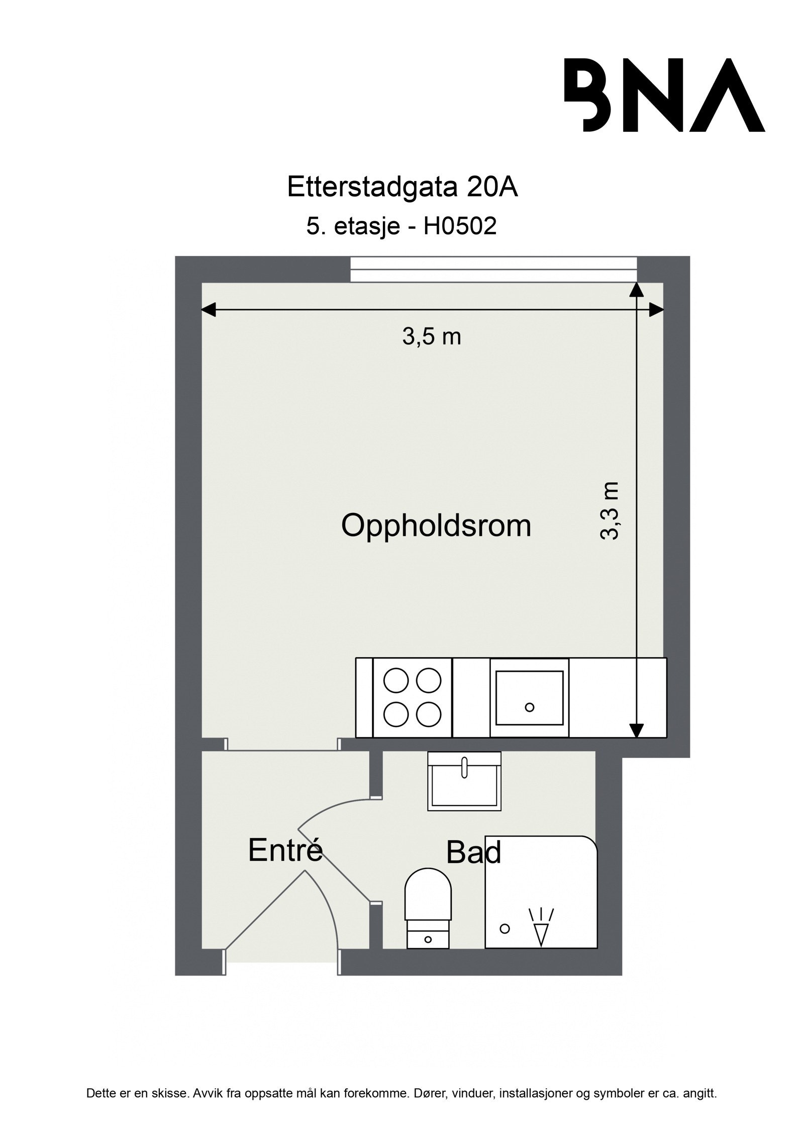 Plantegning - Leiligheten disponerer også en kjellerbod på ca. 1 kvm Galleribilde