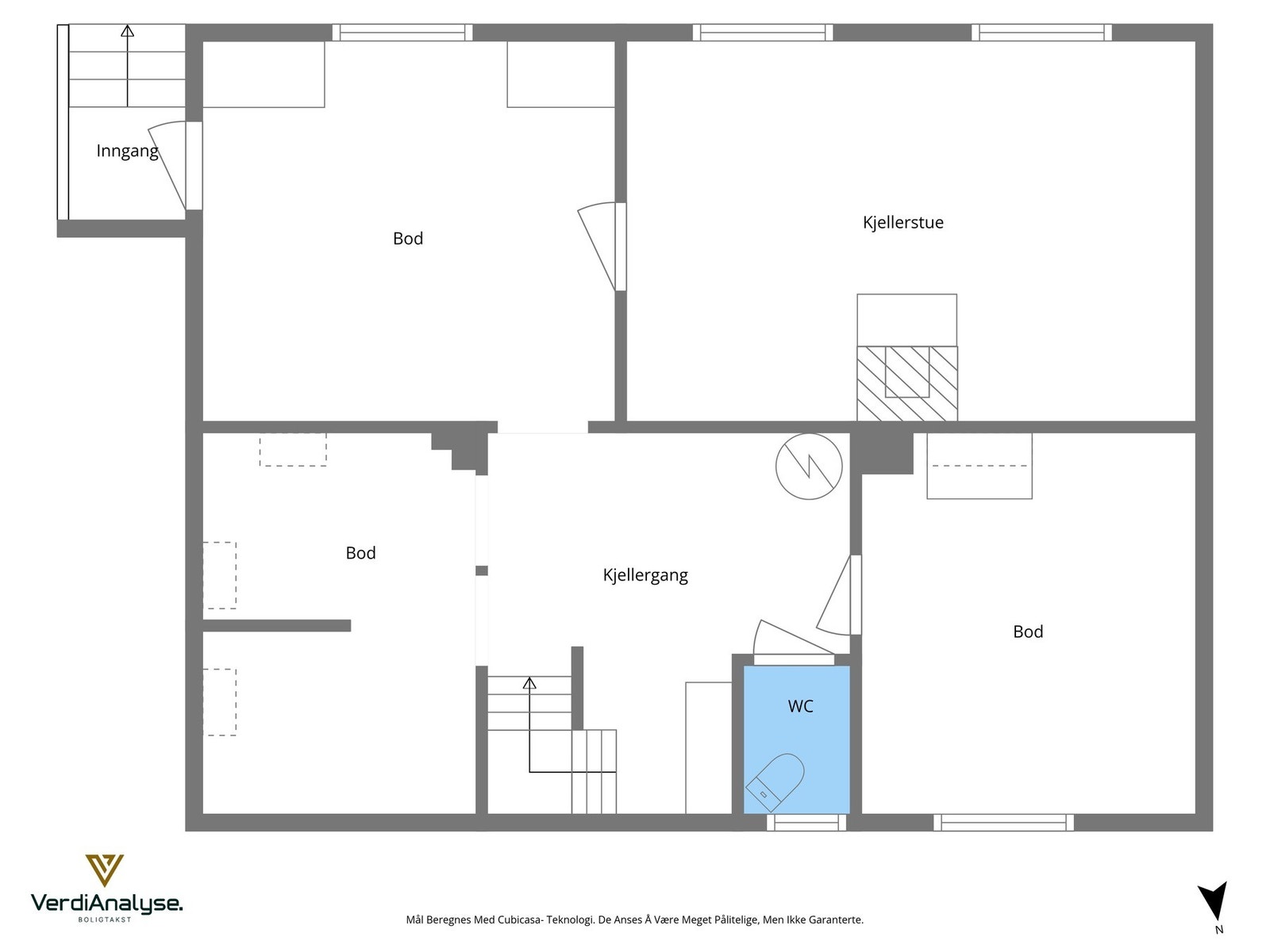 Planskisse kjeller Galleribilde