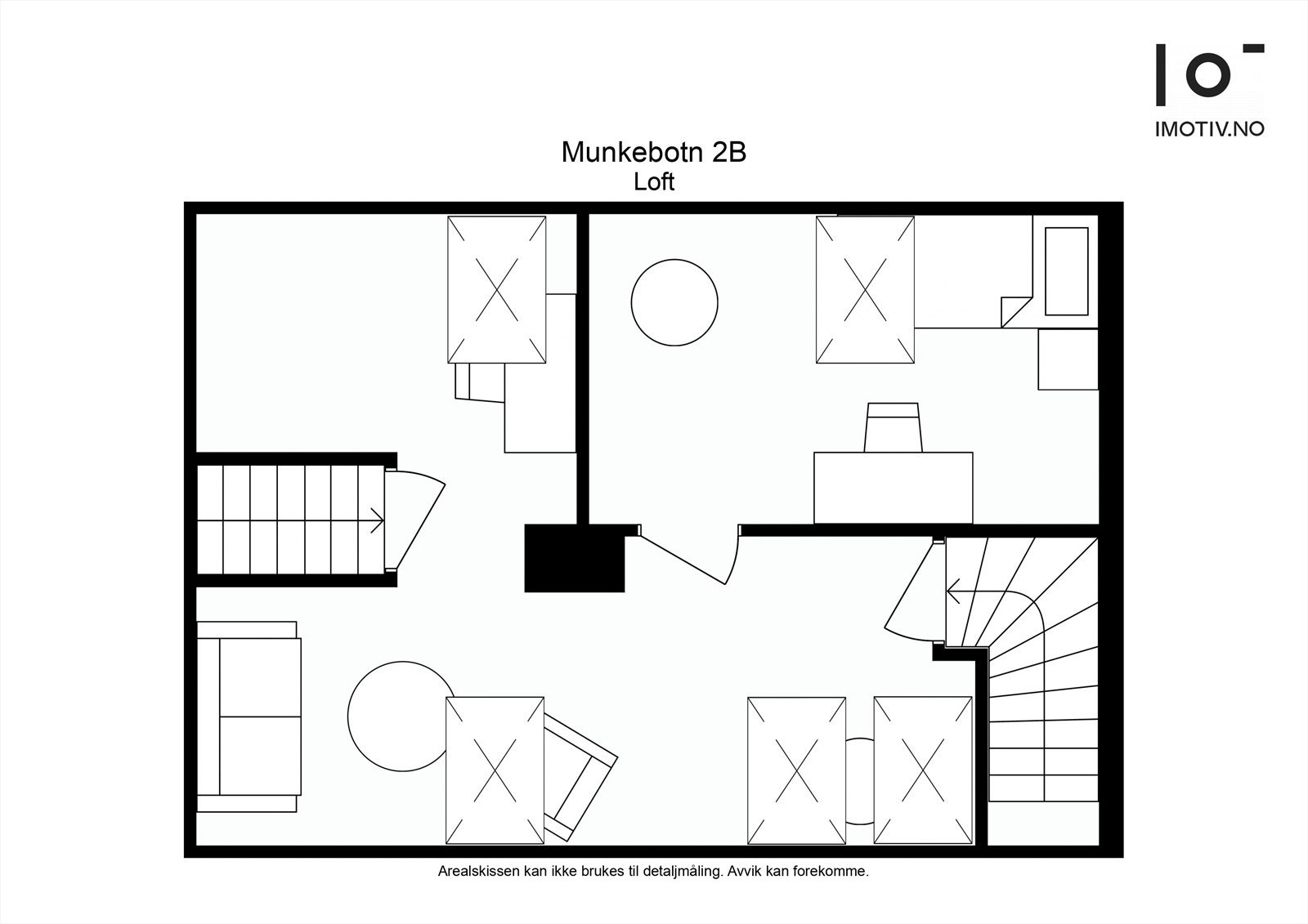 Plantegning - Loftetasje. Galleribilde