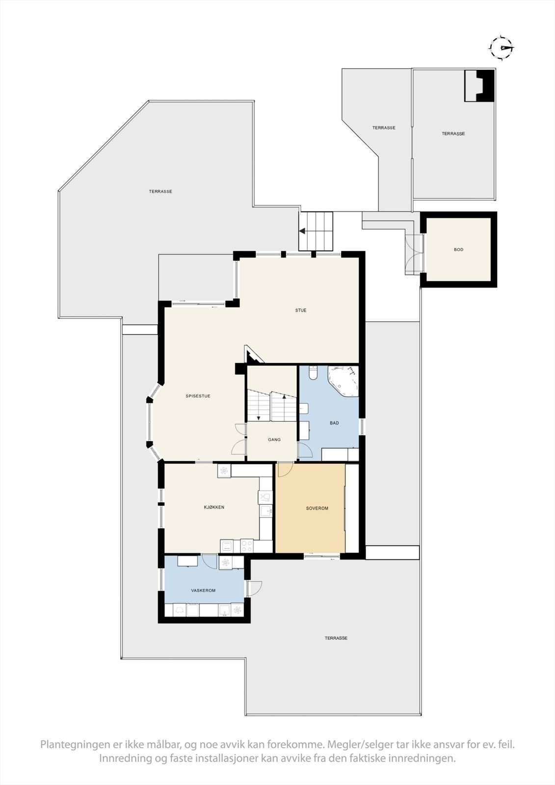 Plantegning 1. etasje. Galleribilde