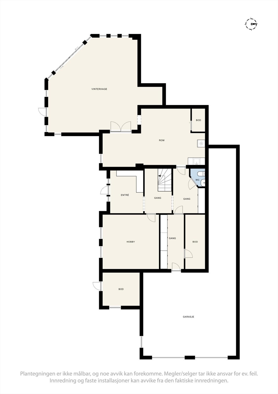 Plantegning underetasje. Galleribilde
