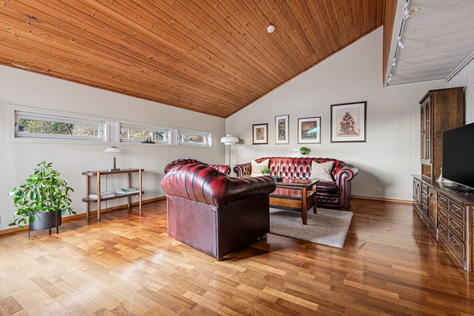 Rikelig med plass til stor sofagruppe. Galleribilde