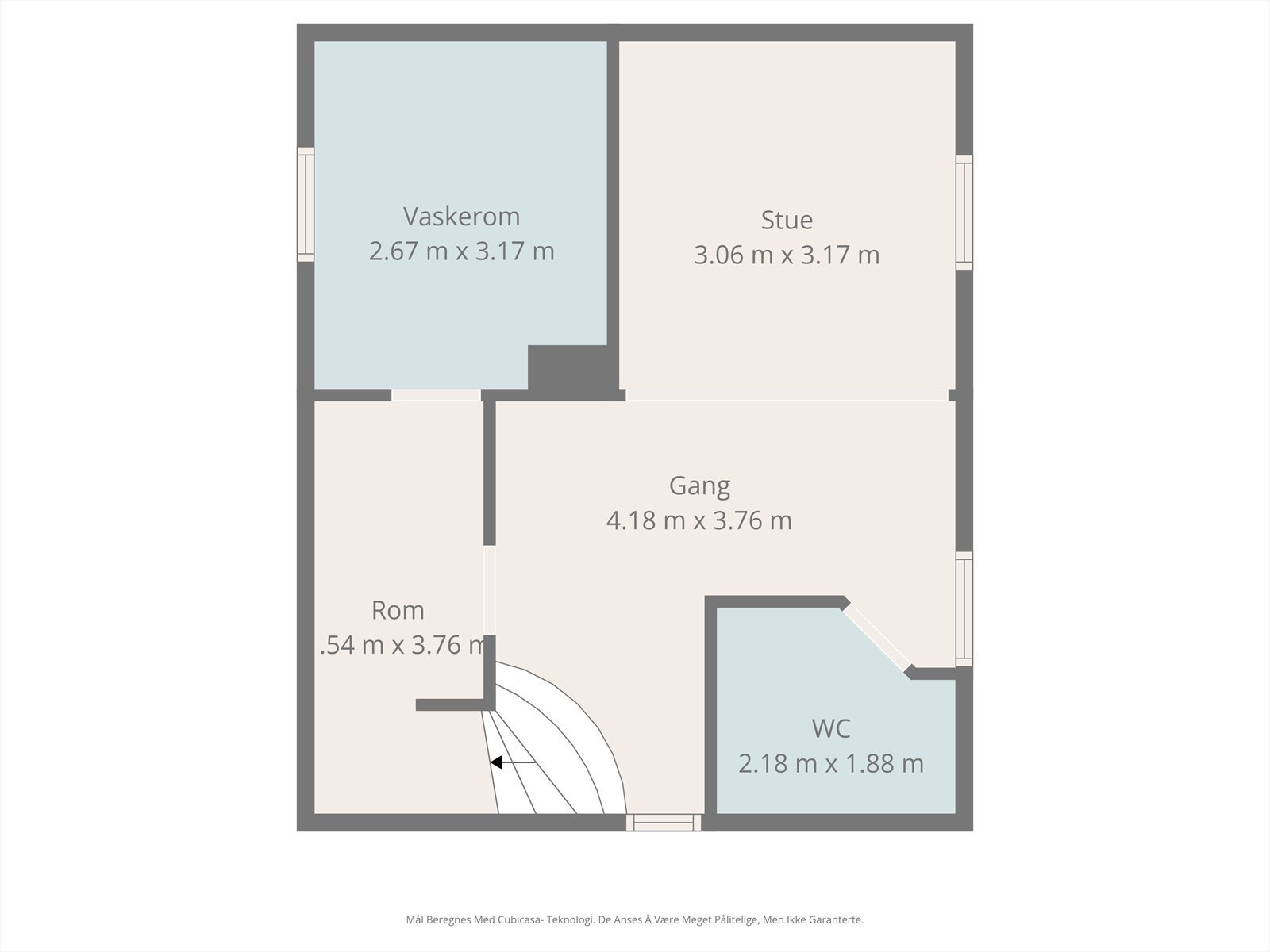 Planskisse underetasje (dagens bruk - arealer er ikke omsøkt). Galleribilde