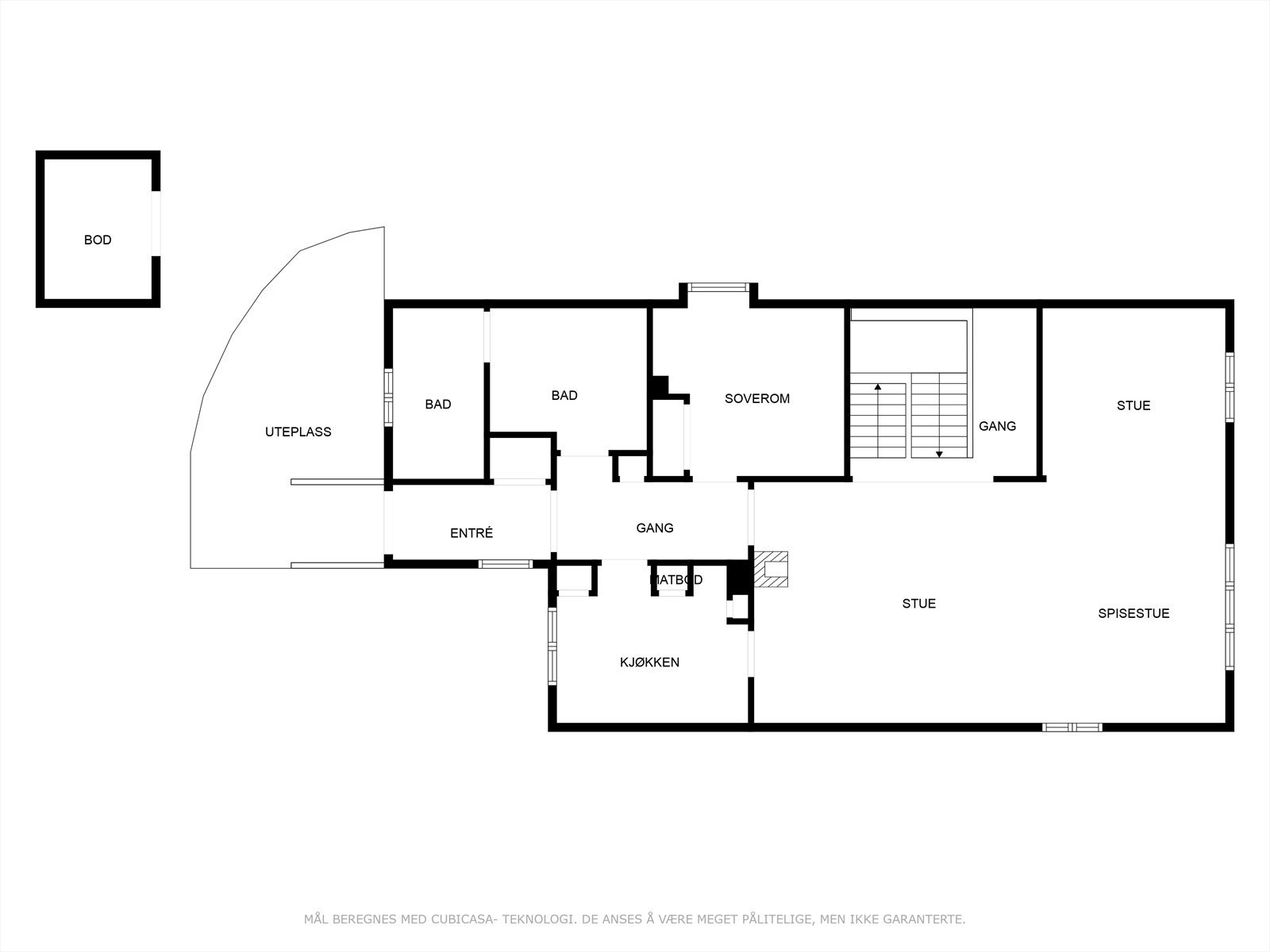 Plantegning 1. etasje Galleribilde