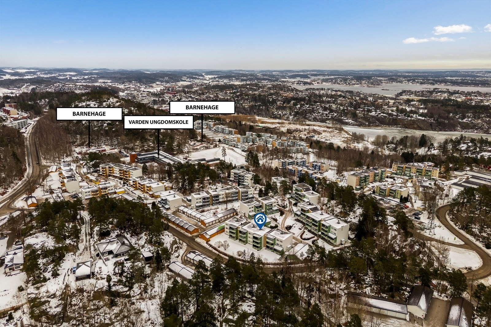 Kort gangavstand til barnehager og skoler Galleribilde