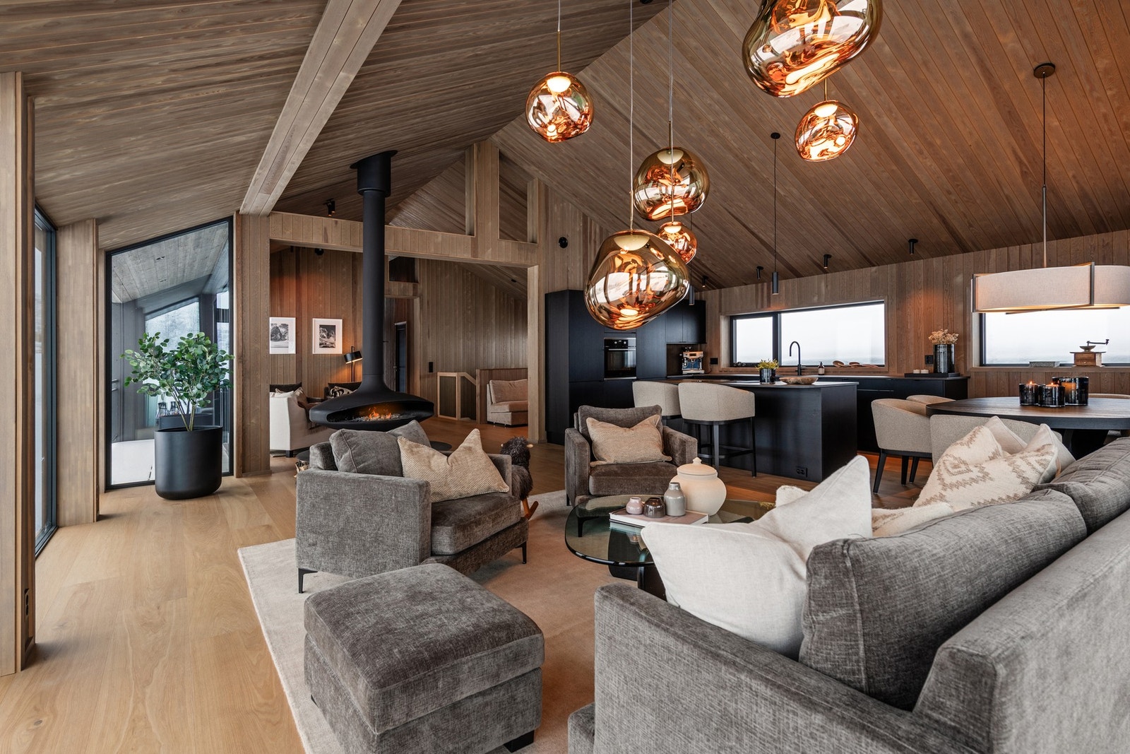 Fargene skaper et lunt og hyggelig innemiljø Galleribilde