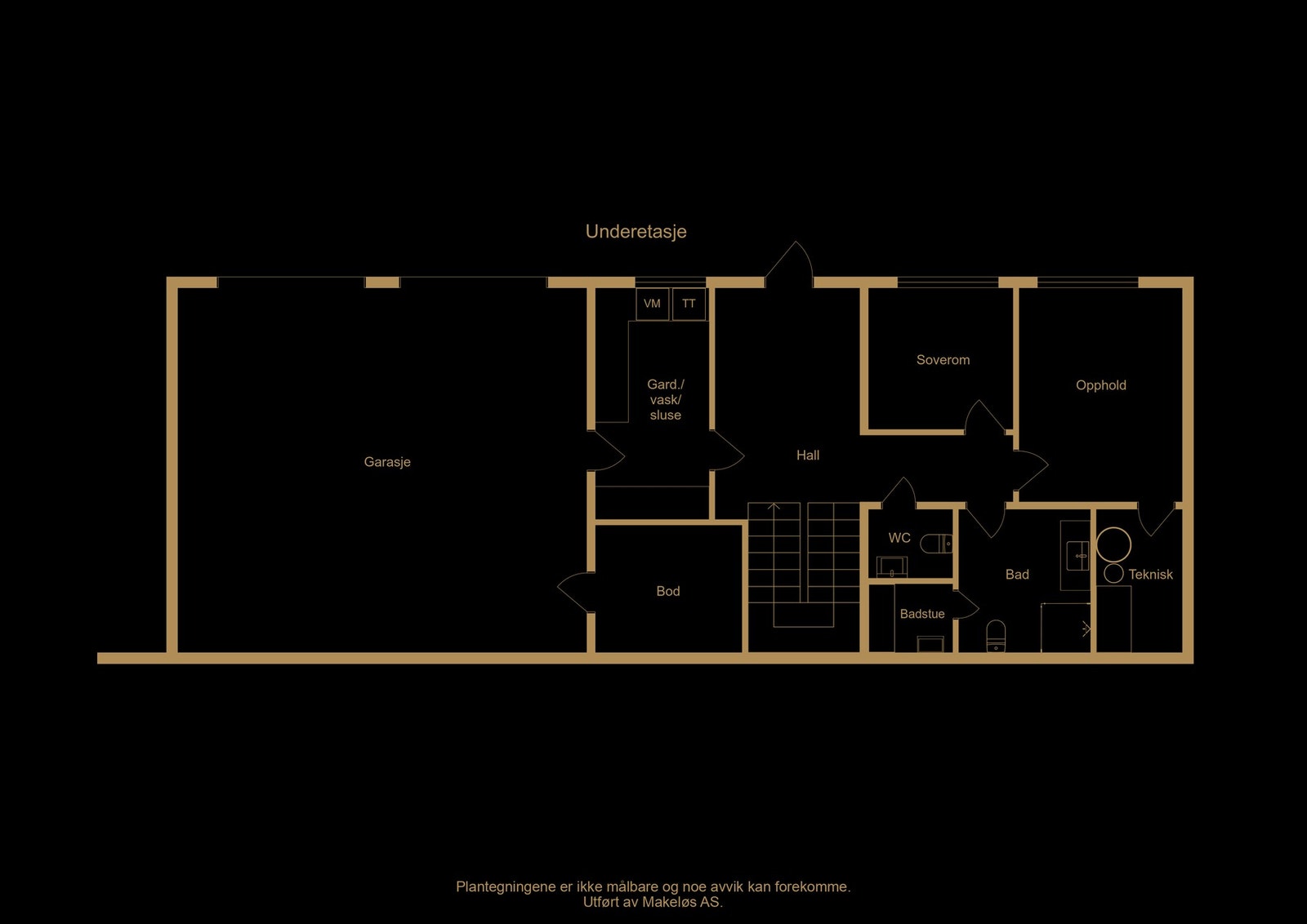 Plantegning underetasje (Illustrasjon, avvik kan forekomme) Galleribilde