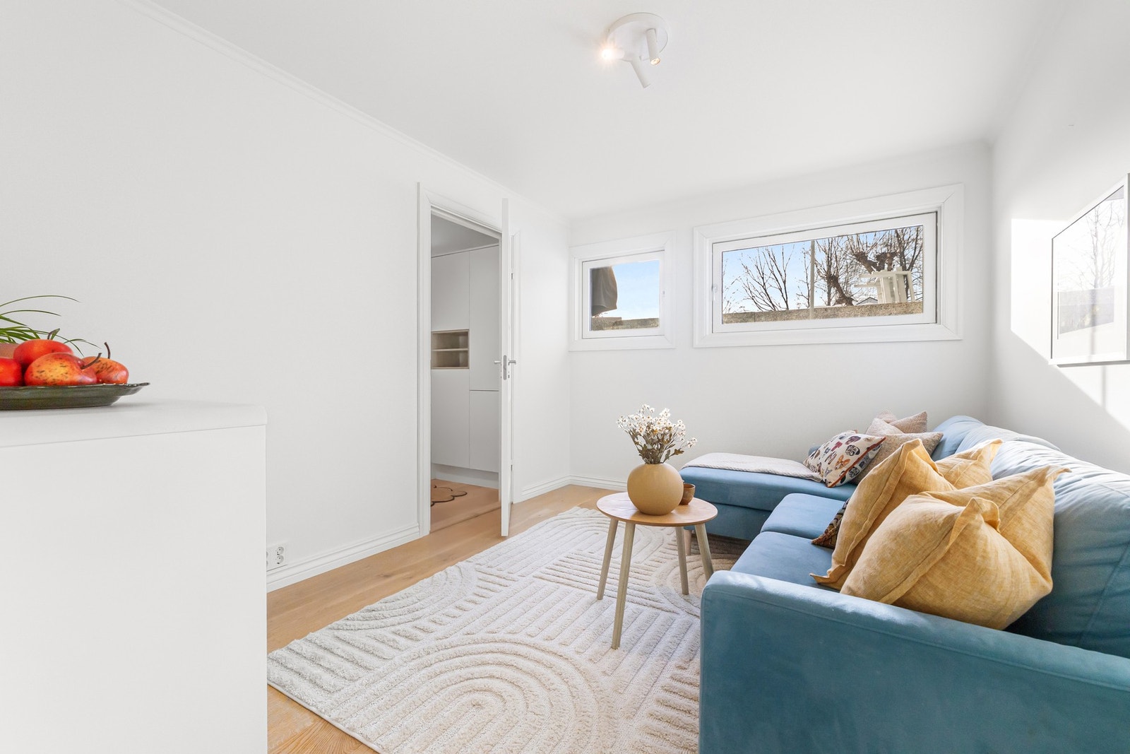 Det presiseres at avbildet rom er definert som kjellerstue i plantegninger er i byggemeldte tegninger definert til bod. Galleribilde