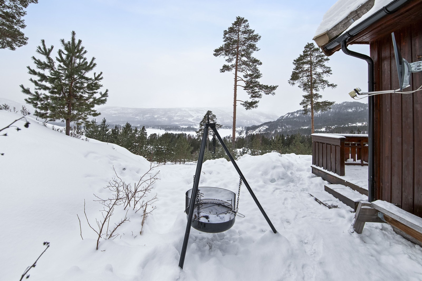 Bålpanne plass om vinteren Galleribilde