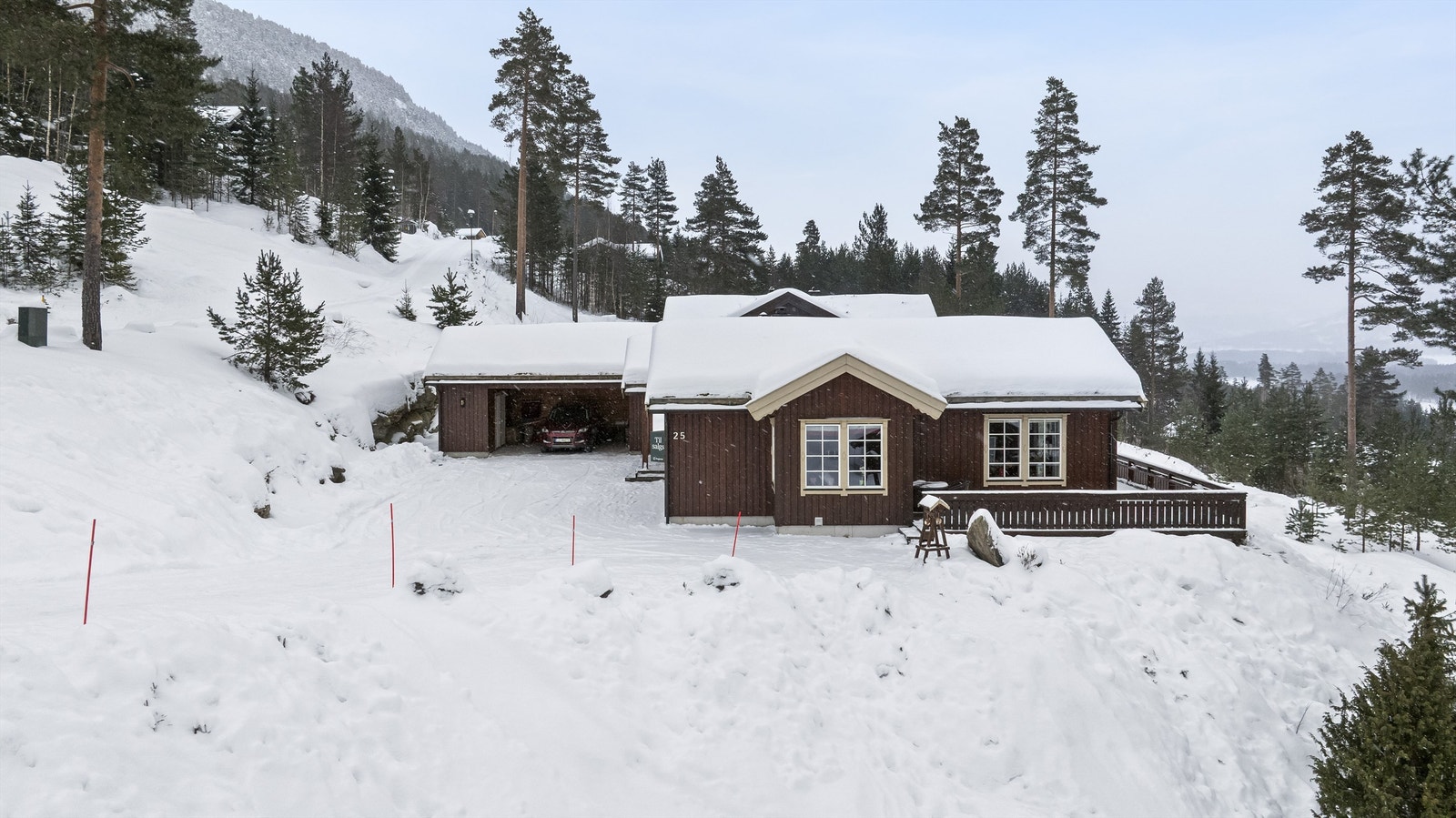 Her er det gode parkeringsmulighet på egen tomt Galleribilde