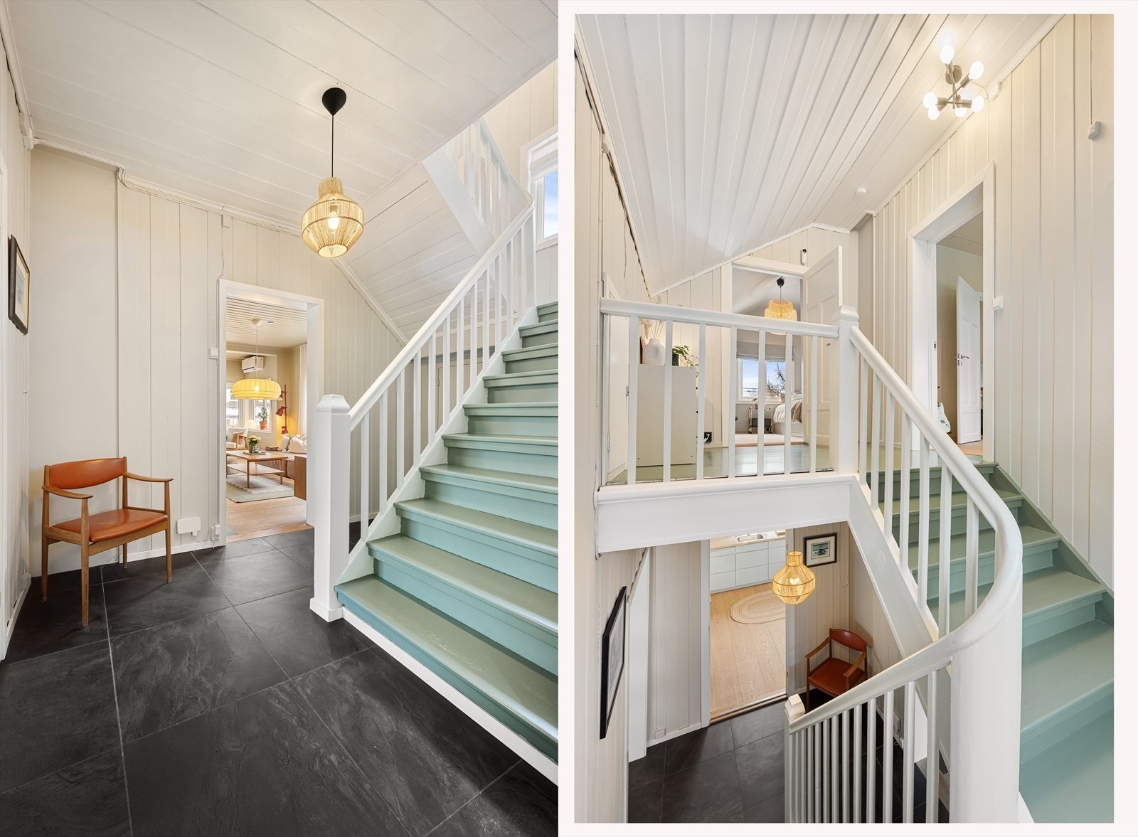 Entre/Hall og trapp opp til 2. etasje. Galleribilde