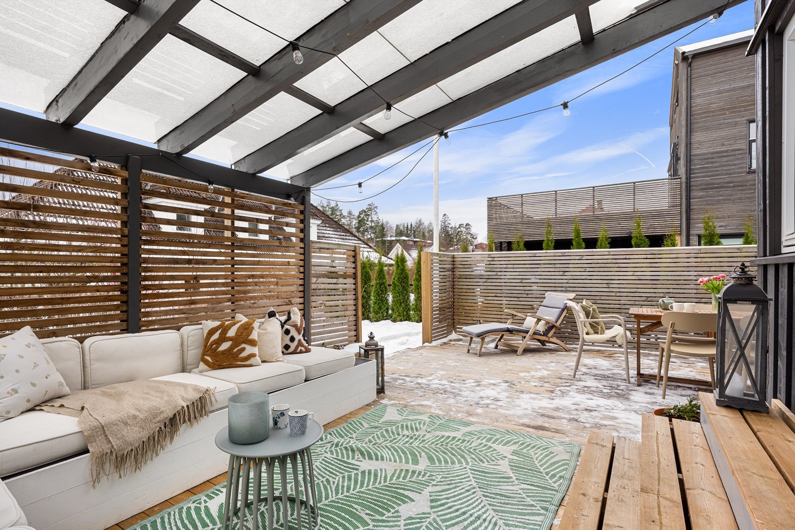 Uteområdene er skjermet og lune. Galleribilde