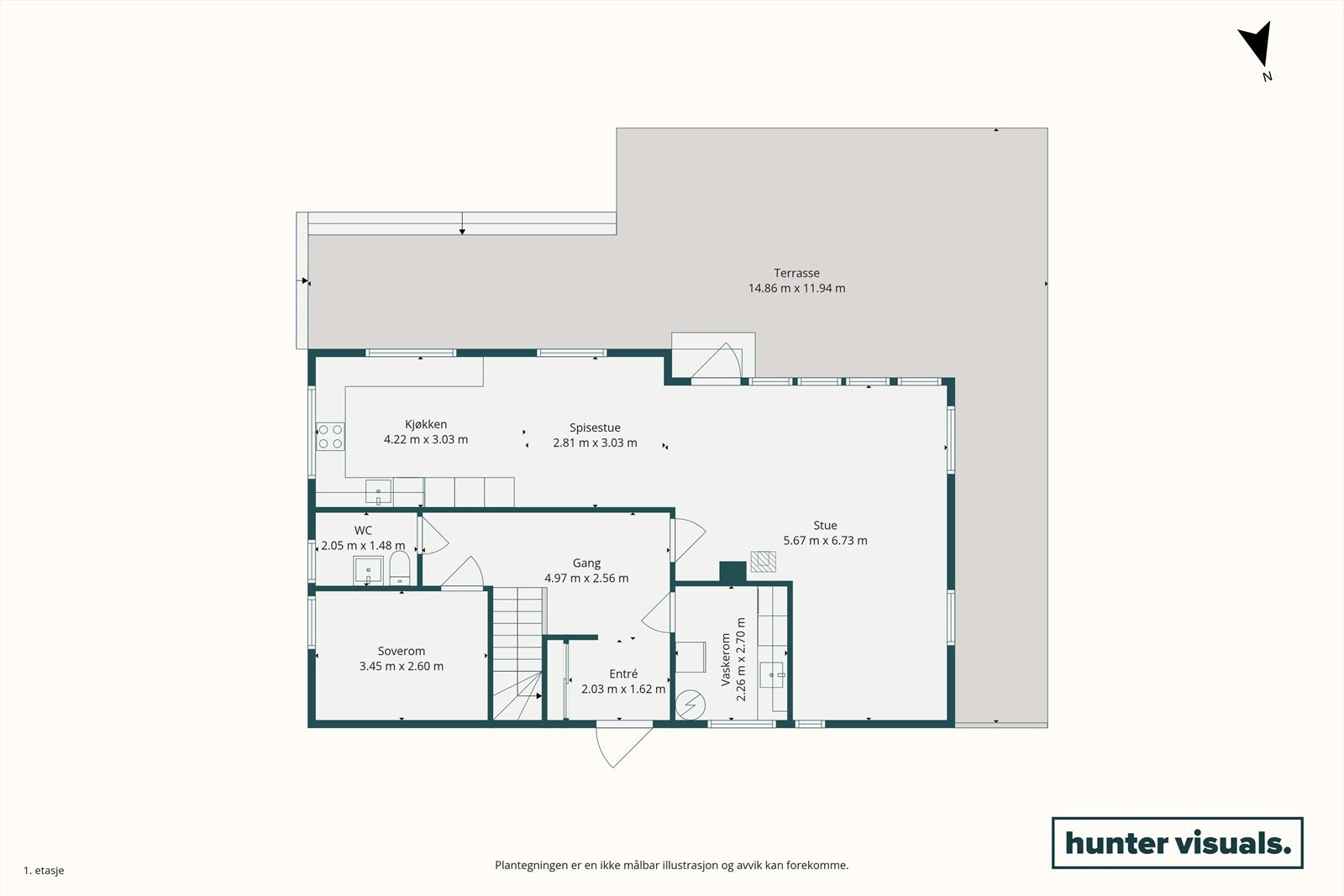 Planløsning førsteetasje. Galleribilde