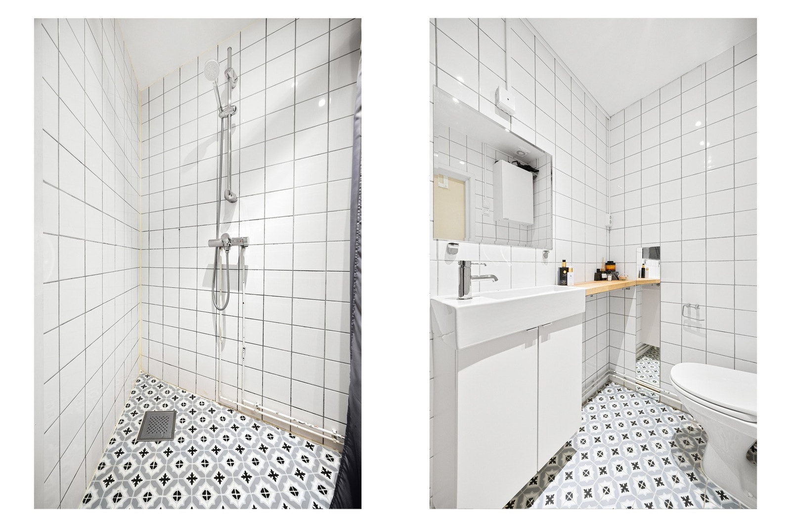 Badet ble oppgradert med nye fliser i 2015. Galleribilde