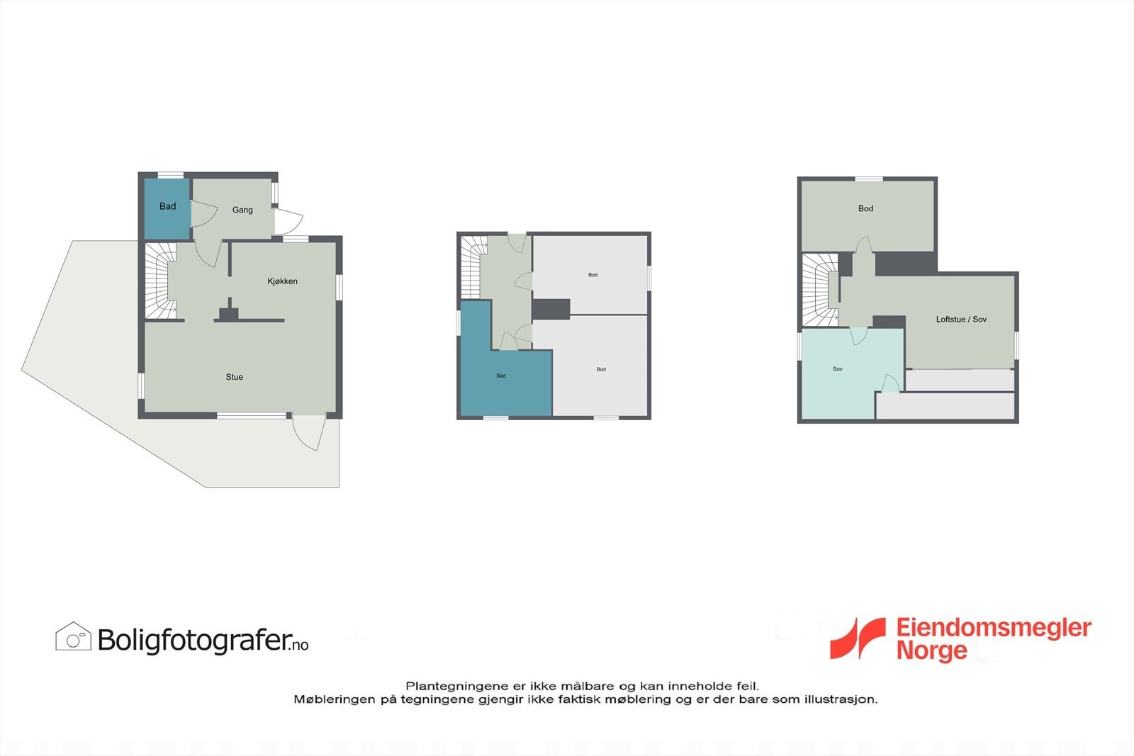 Plantegning alle etasjer. Galleribilde