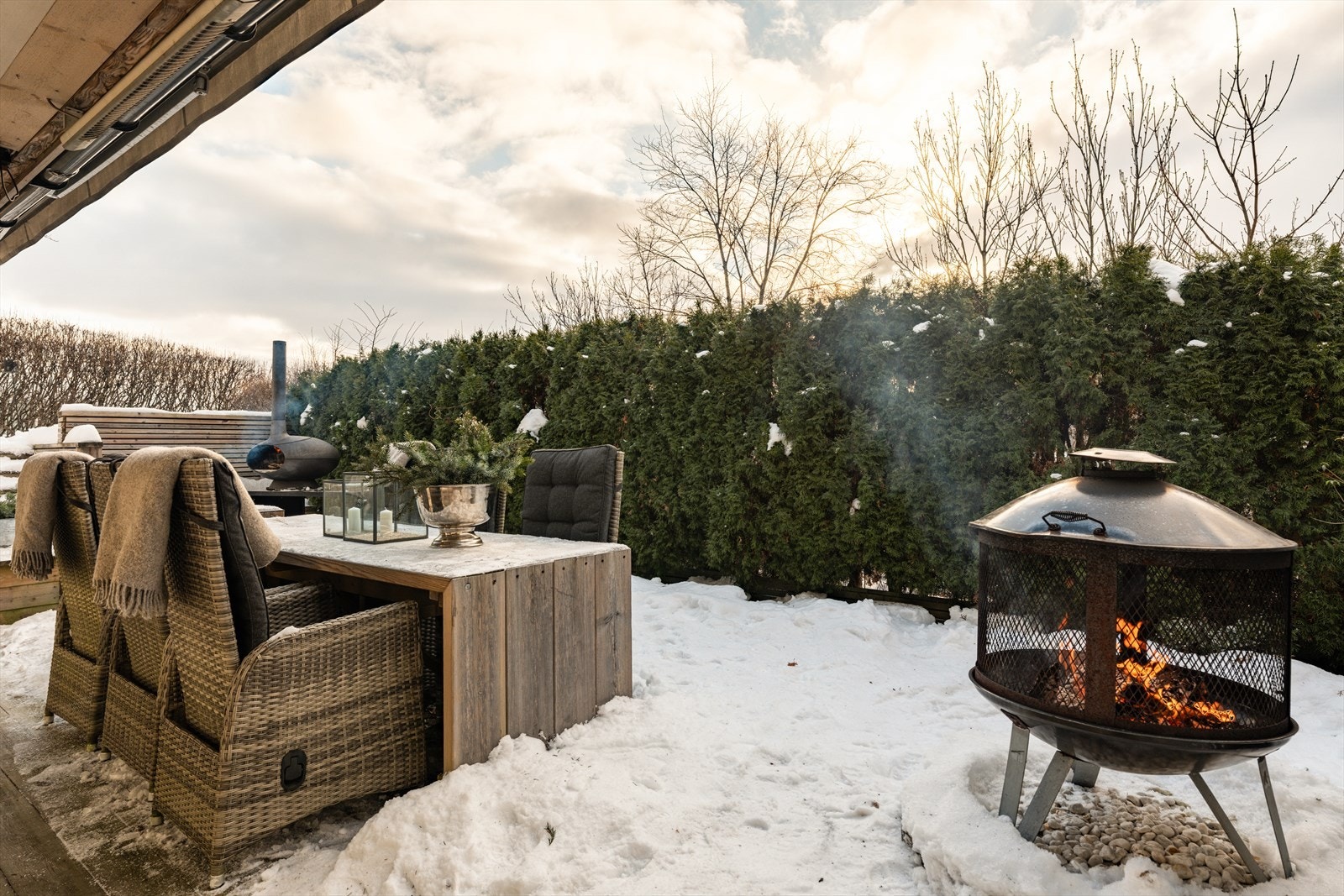 Det er montert varmelamper. Galleribilde