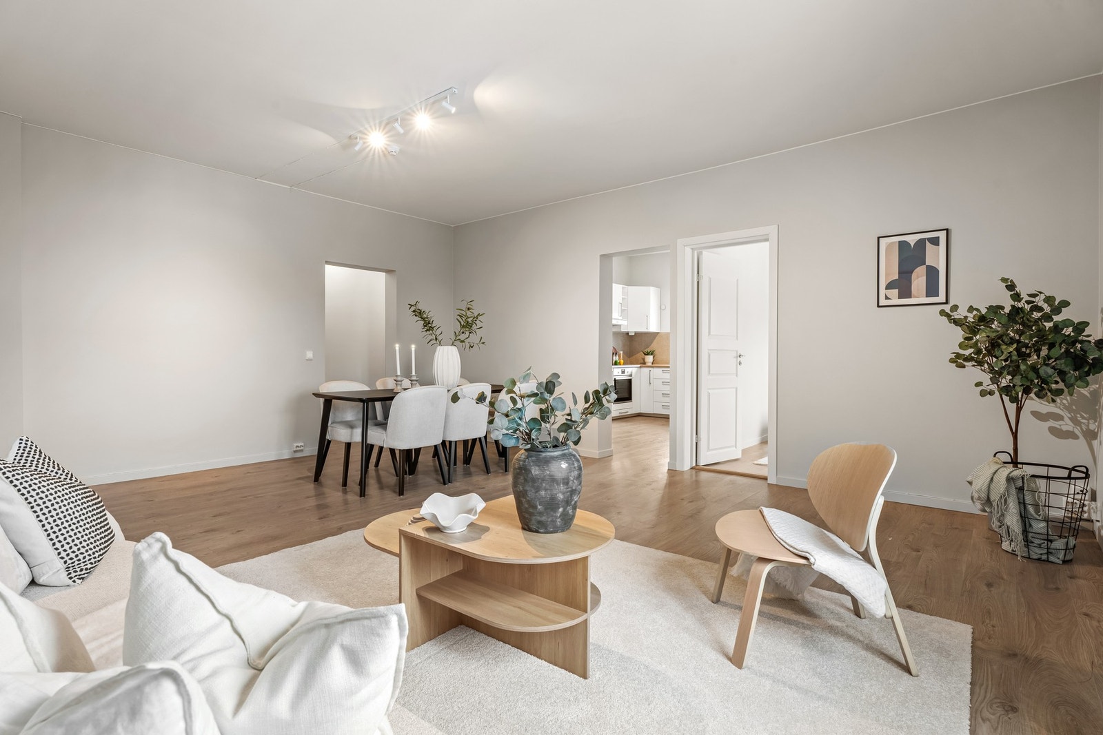 De lyse fargene gjør det enkelt å innrede Galleribilde