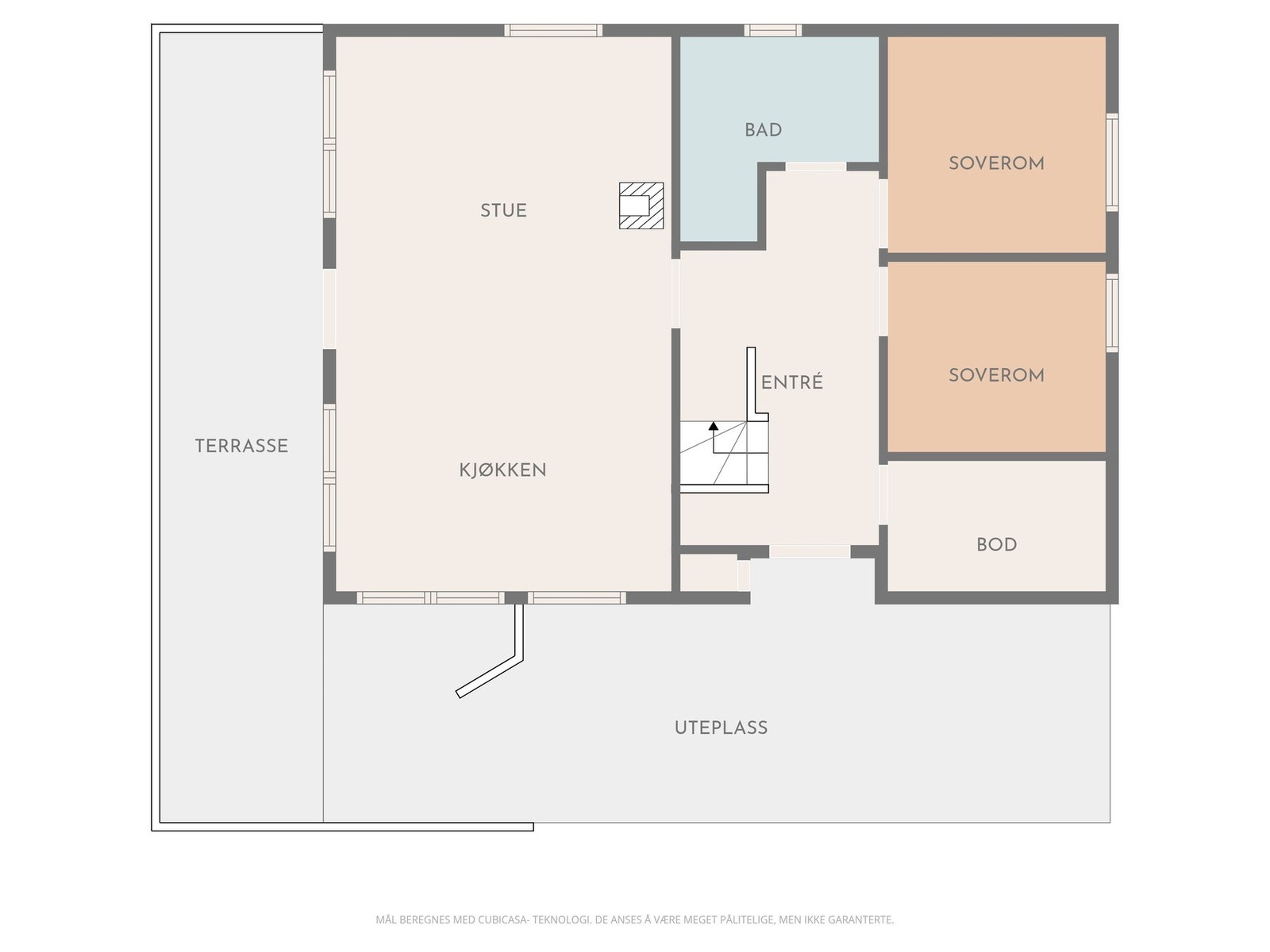Plantegning, 1. etasje. Galleribilde