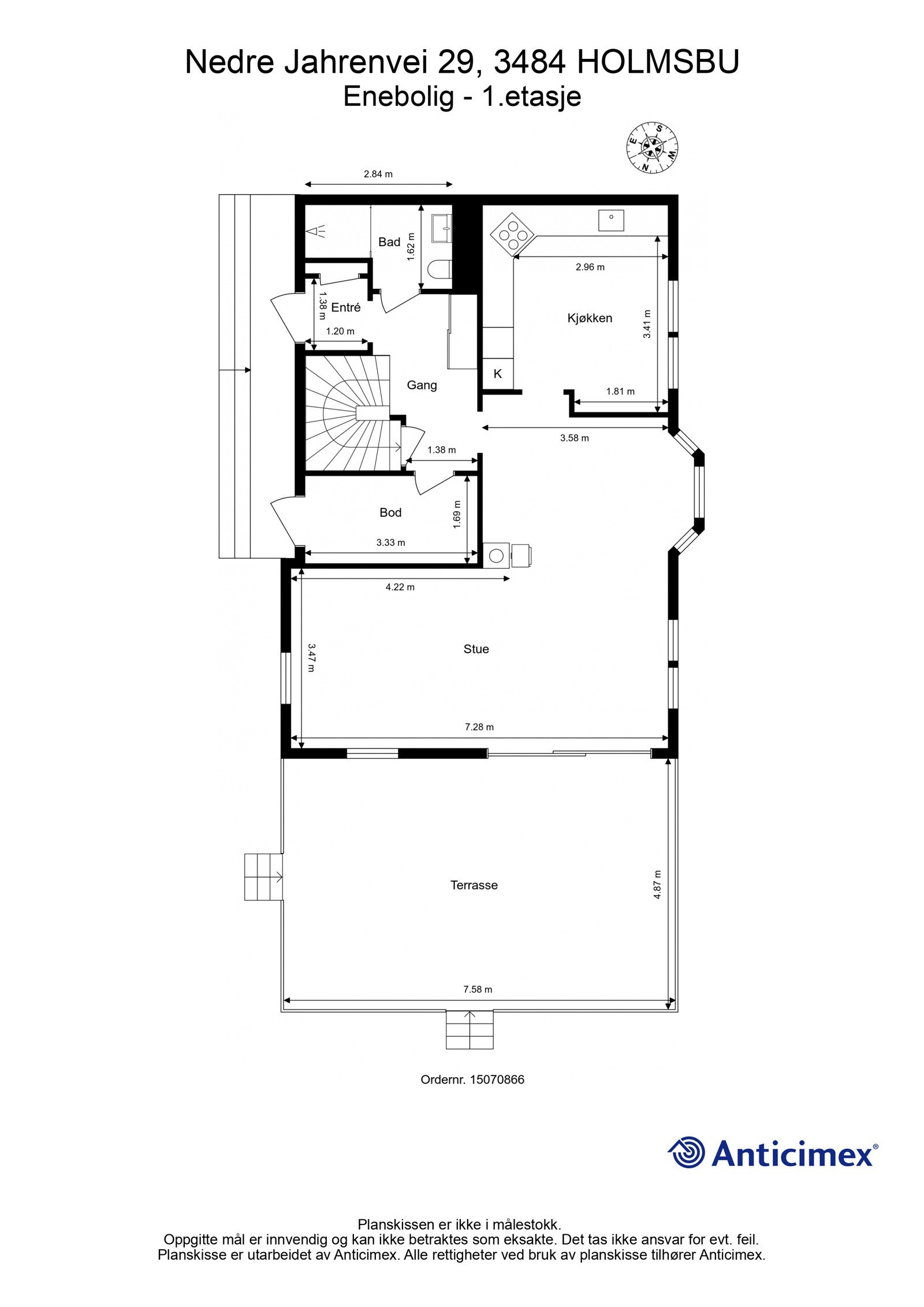 Planskisse 1. etasje Galleribilde