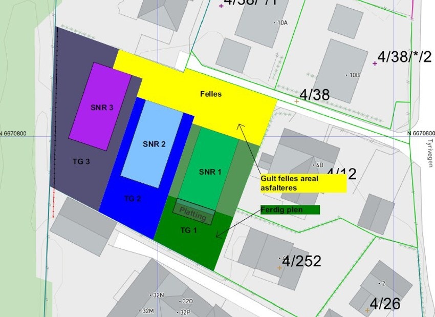 Utomhusplan - Tyrivegen 6A, B og C Galleribilde