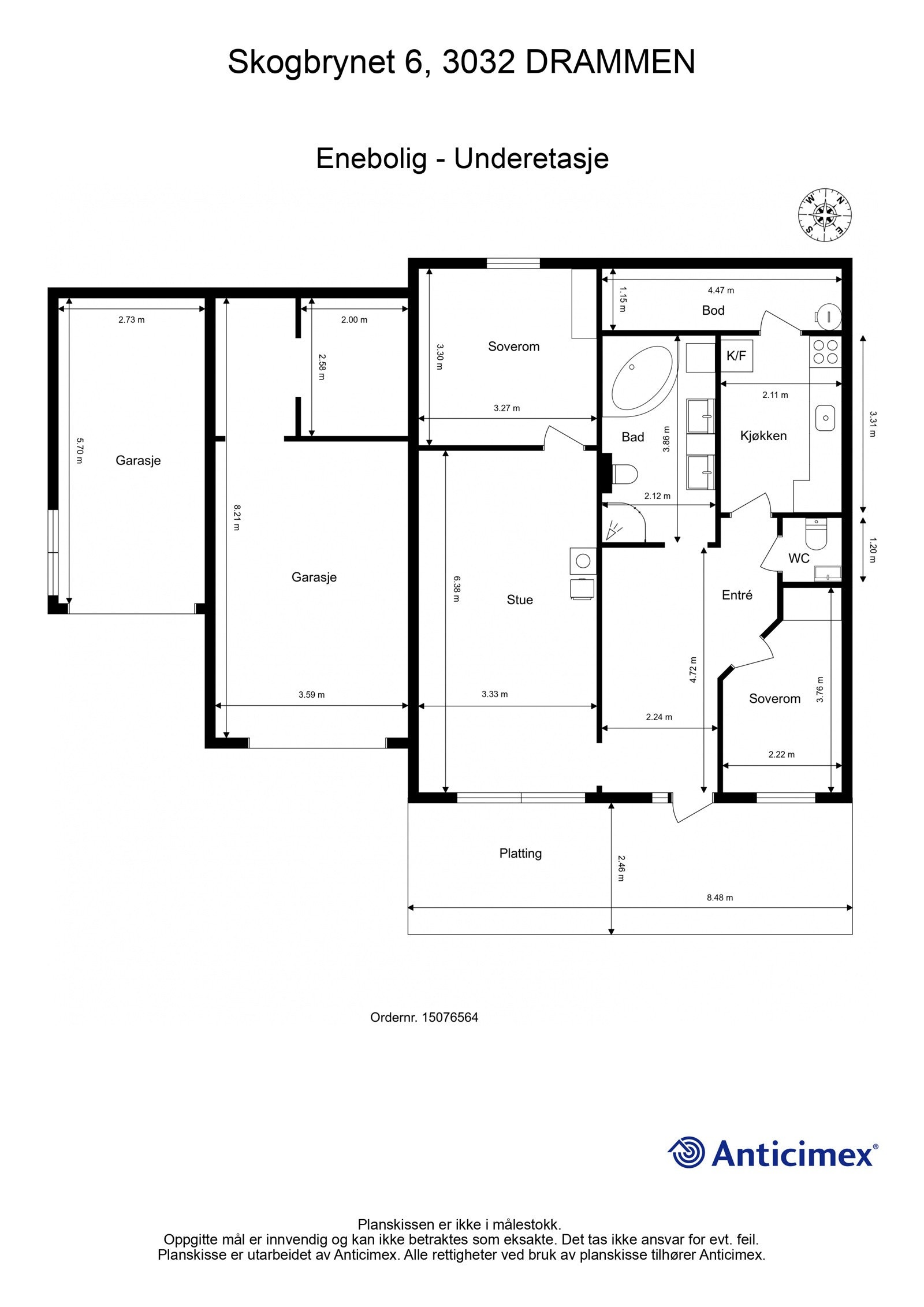 Plantegning - Underetasje Galleribilde