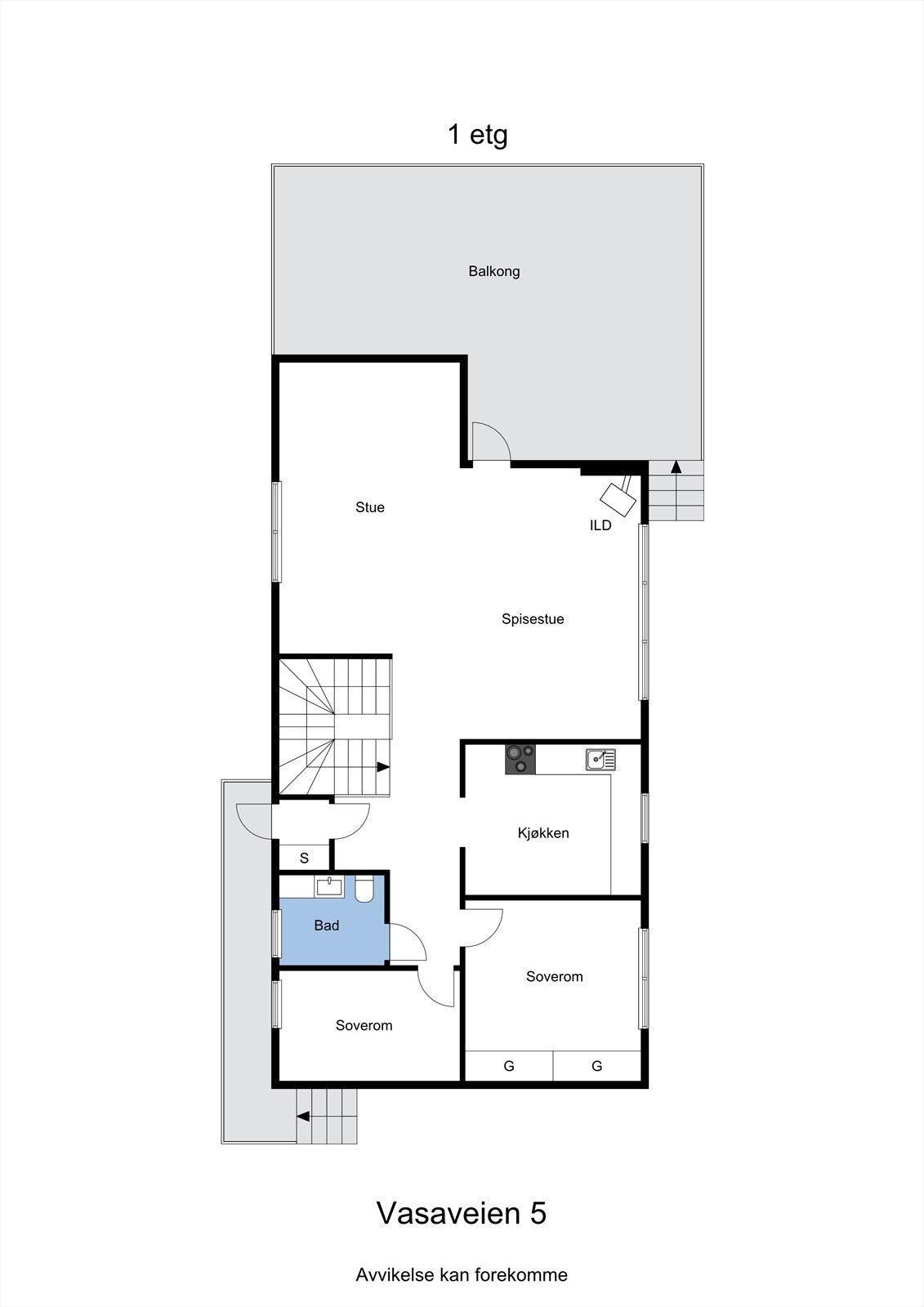 Planskisse av 1.etasje. Galleribilde