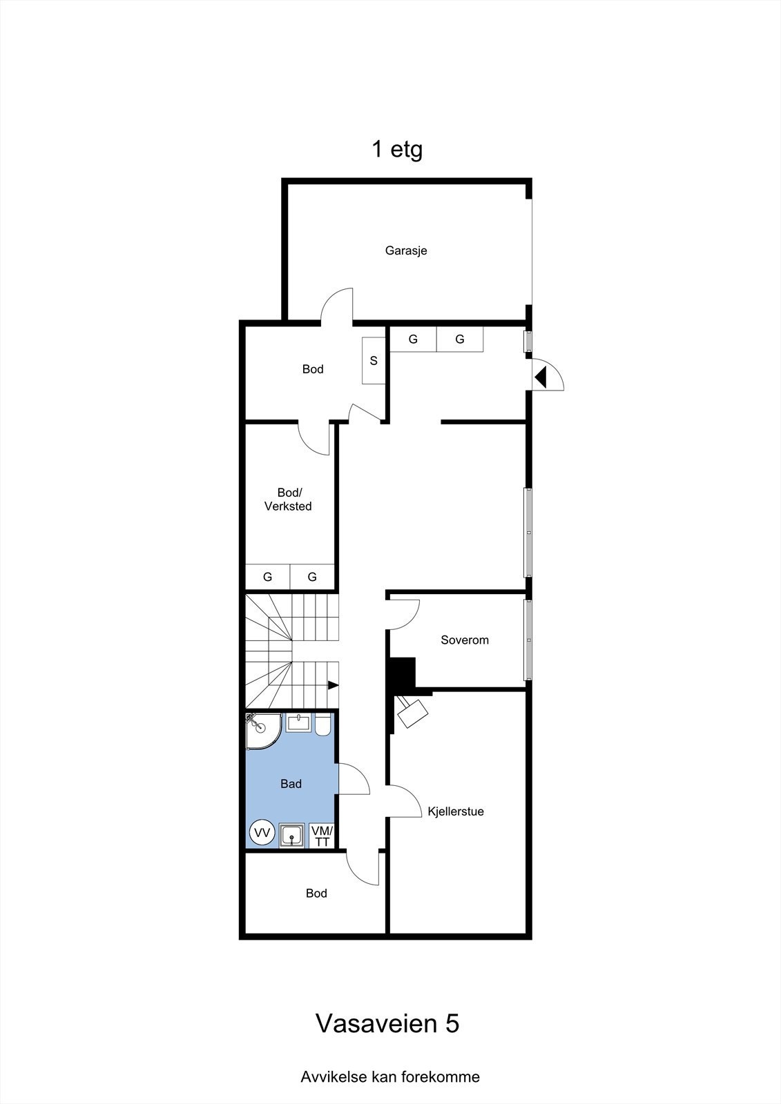 Planskisse sokkeletasje. (Garasje og entre er ikke omsøkt, les punktet "ferdigattest" i salgsoppgave for nærmere informasjon). Galleribilde