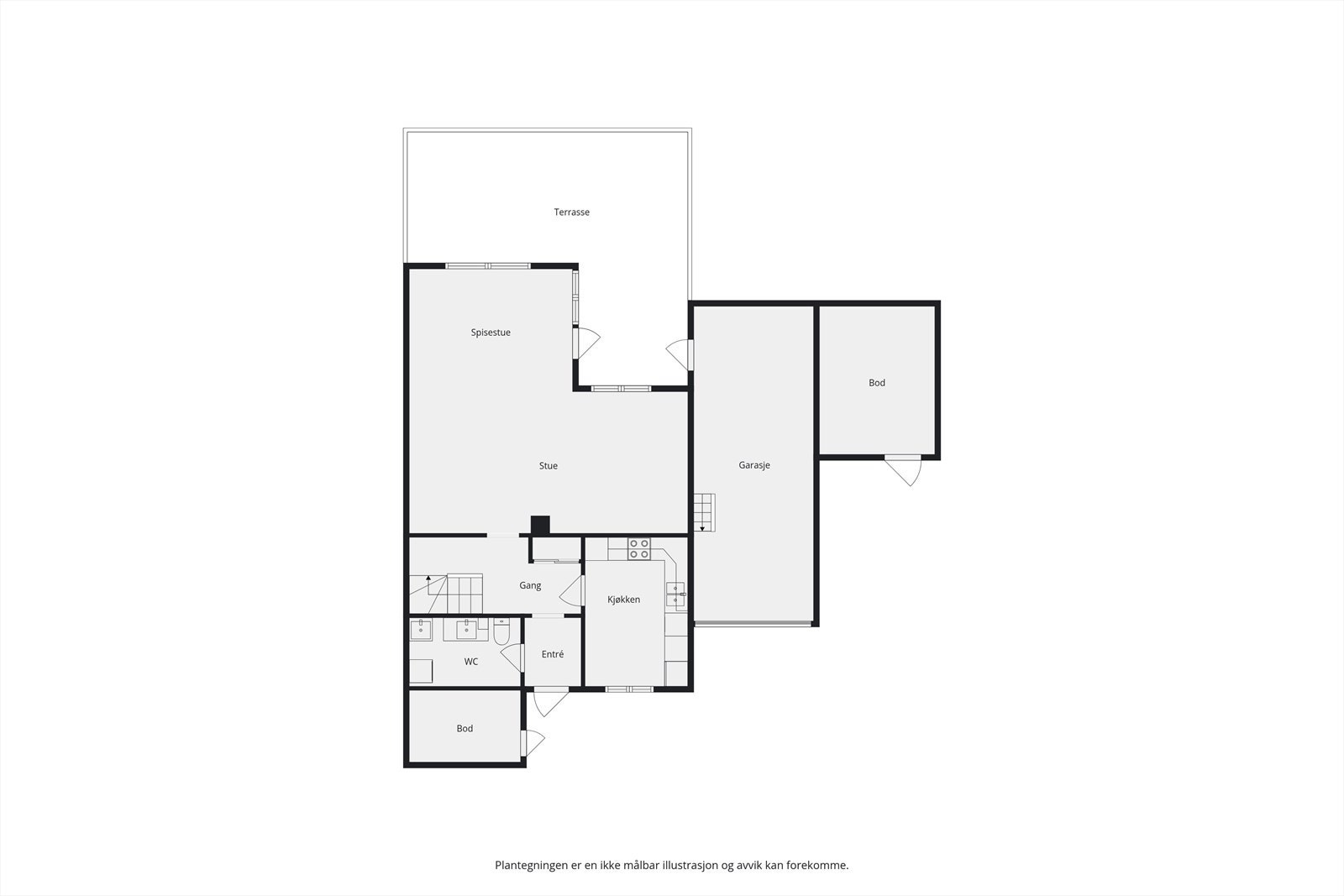 Plantegning hovedetasjen. Galleribilde