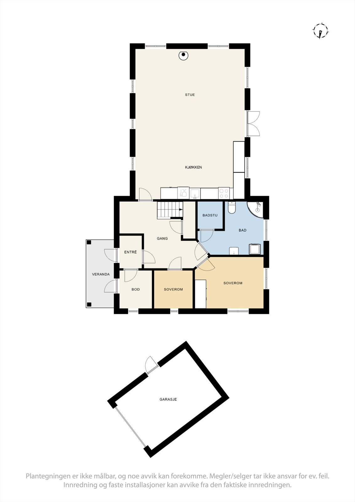 Plantegninger 1. etasje Galleribilde