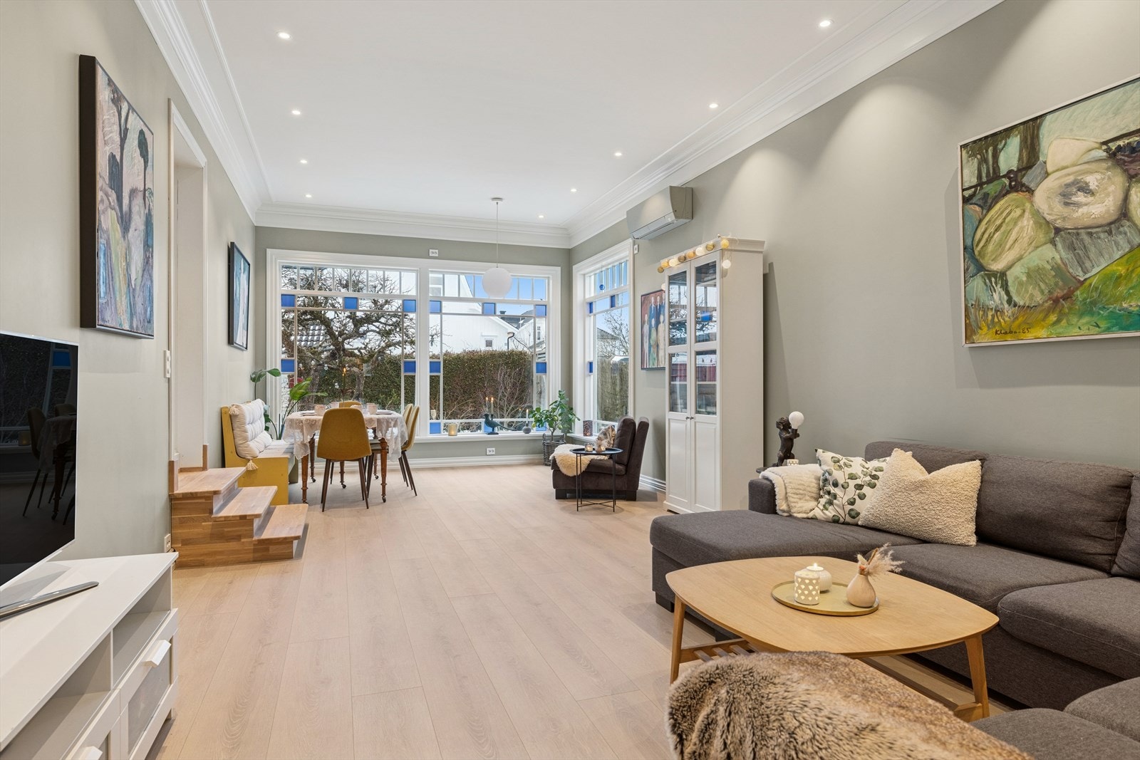 Tilbygget stue er klargjort for kjøkken hvis ønskelig Galleribilde