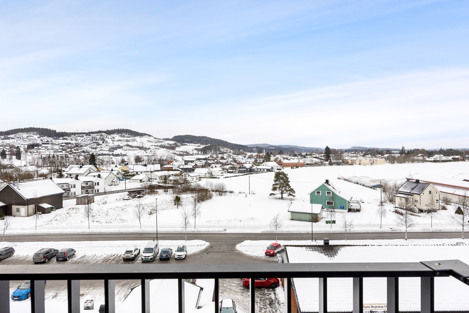 Utsikt fra balkongen Galleribilde