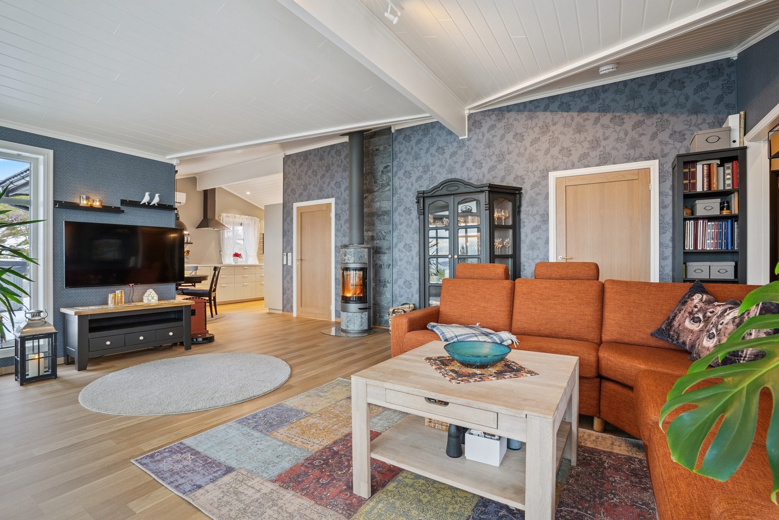 Videre kommer man inn i den koselige og varme stua. Galleribilde