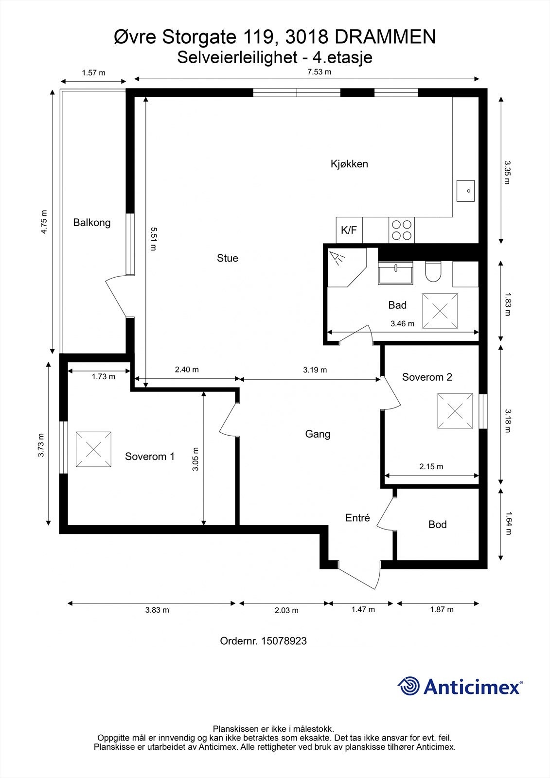 Plantegning - 4. etasje Galleribilde