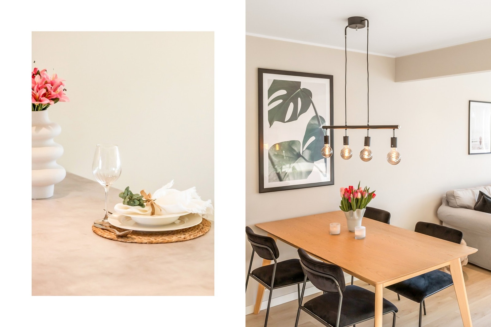 Like ved kjøkkenet er det også plass til et stor spisebord med plass til mange middagsgjester Galleribilde