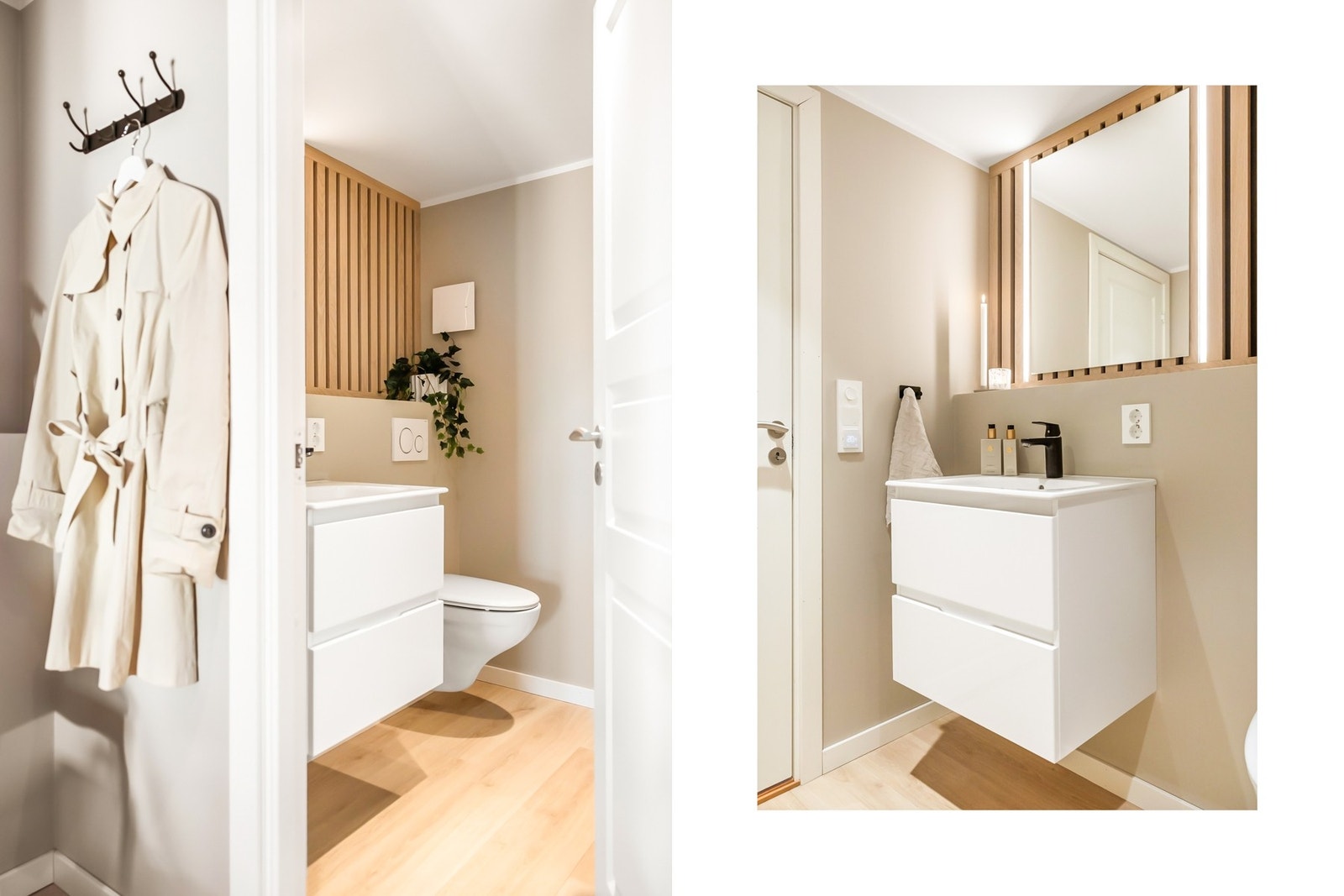 Like ved inngangspartiet er et praktisk gjestetoalett Galleribilde