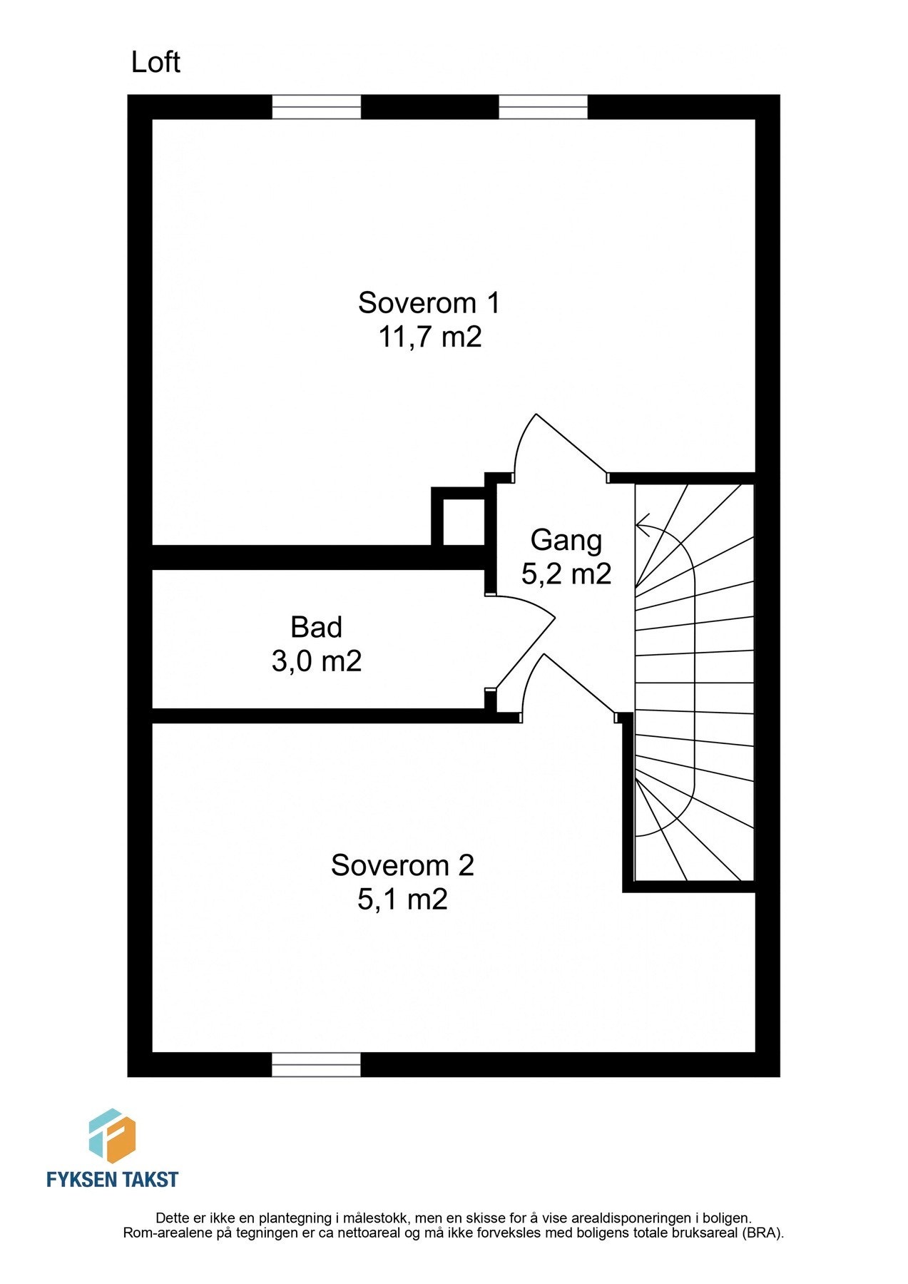 Plantegning loft. Galleribilde