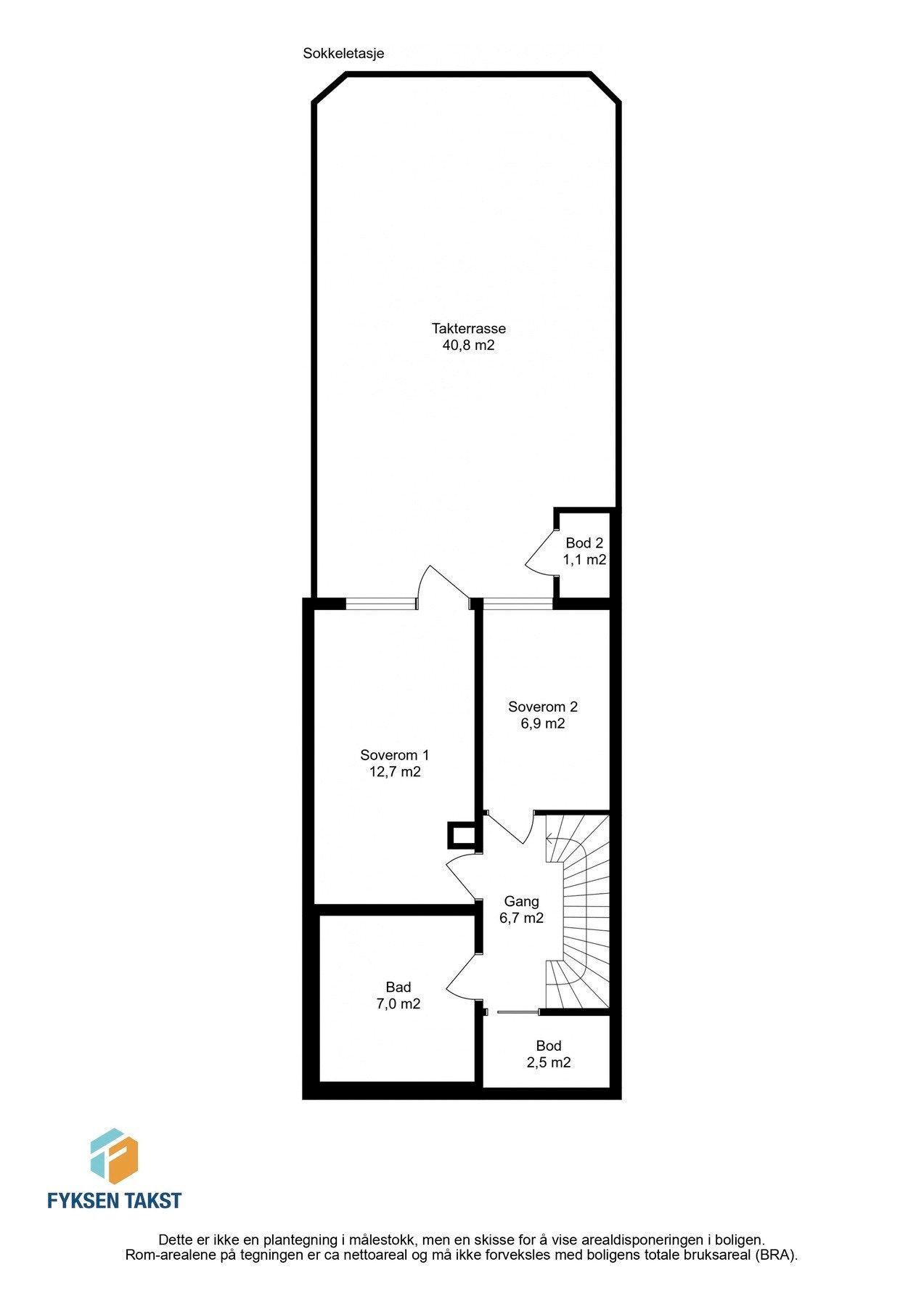 Plantegning sokkeletasje. Galleribilde