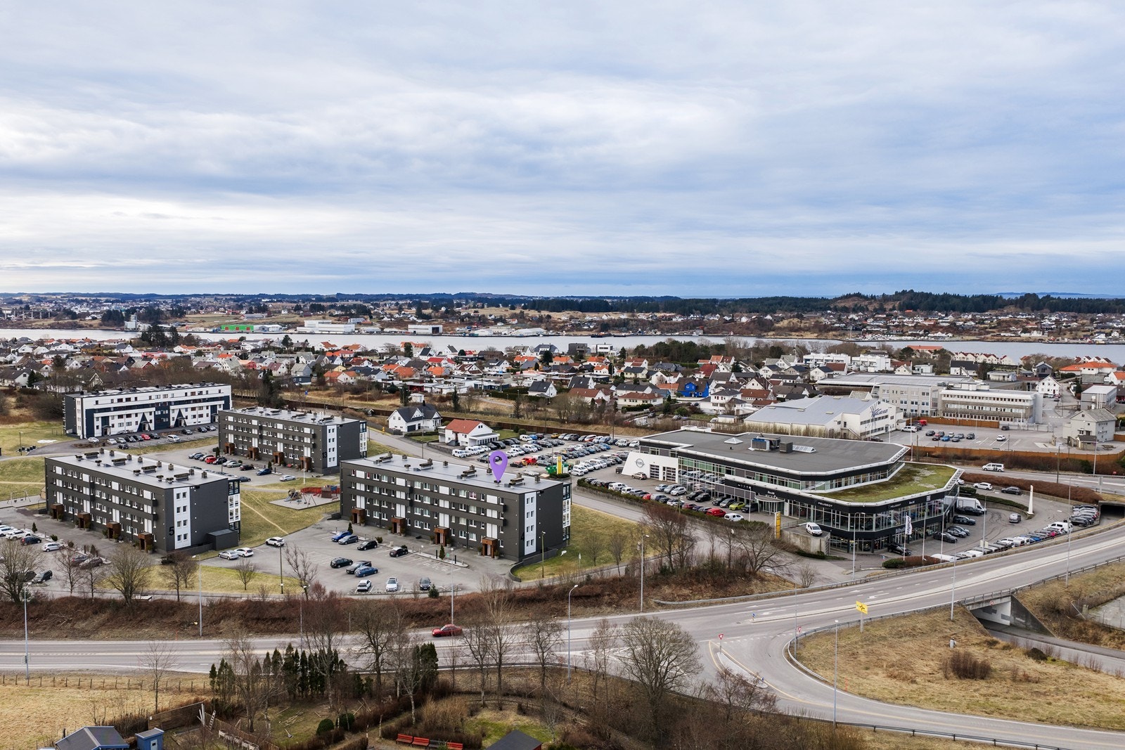 Luftbilde mot vest Galleribilde