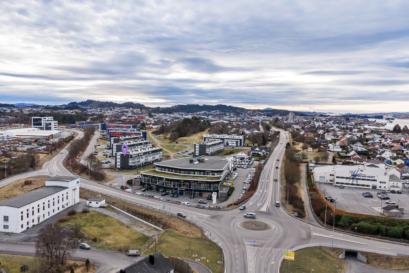 Luftbilde mot sør Galleribilde