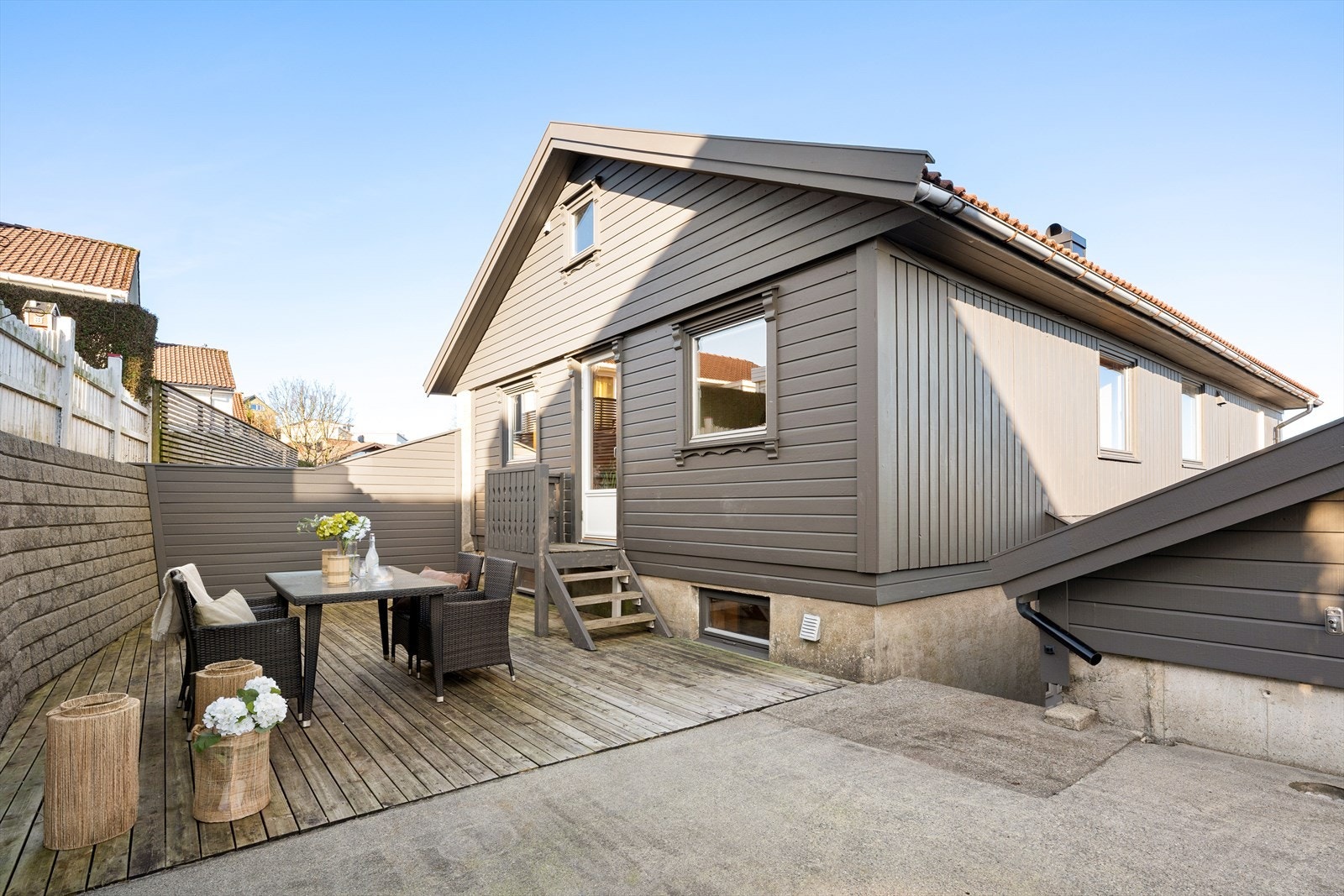 En skjermet og hyggelig uteplass. Galleribilde