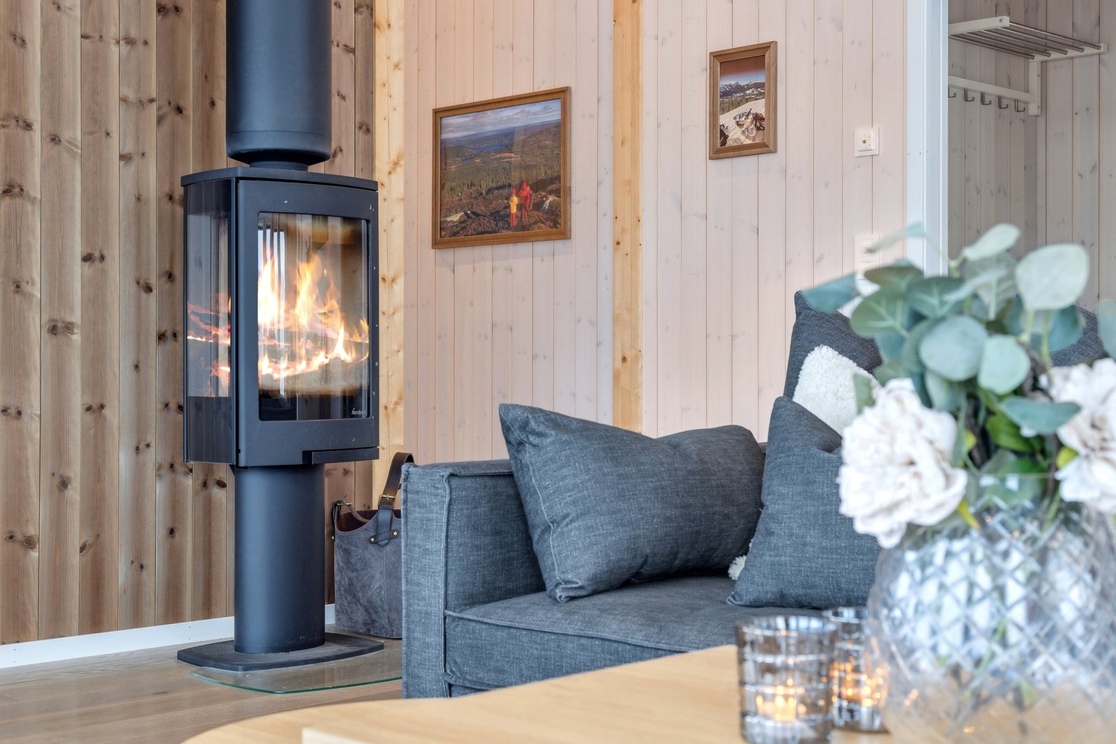 Peisen bidrar til ekstra varme og hygge på kalde vinterdager. Galleribilde