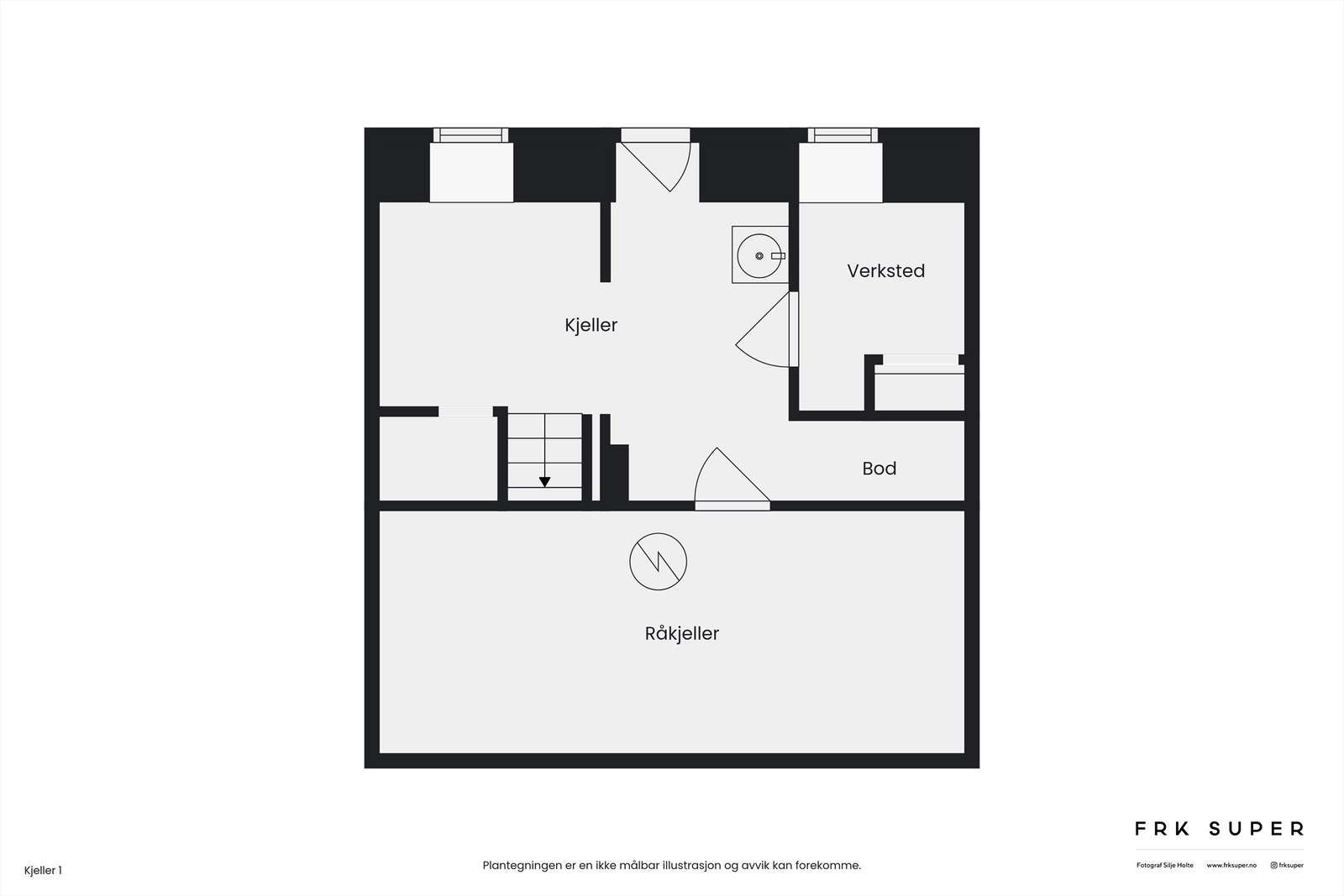 Planskisse kjeller Galleribilde