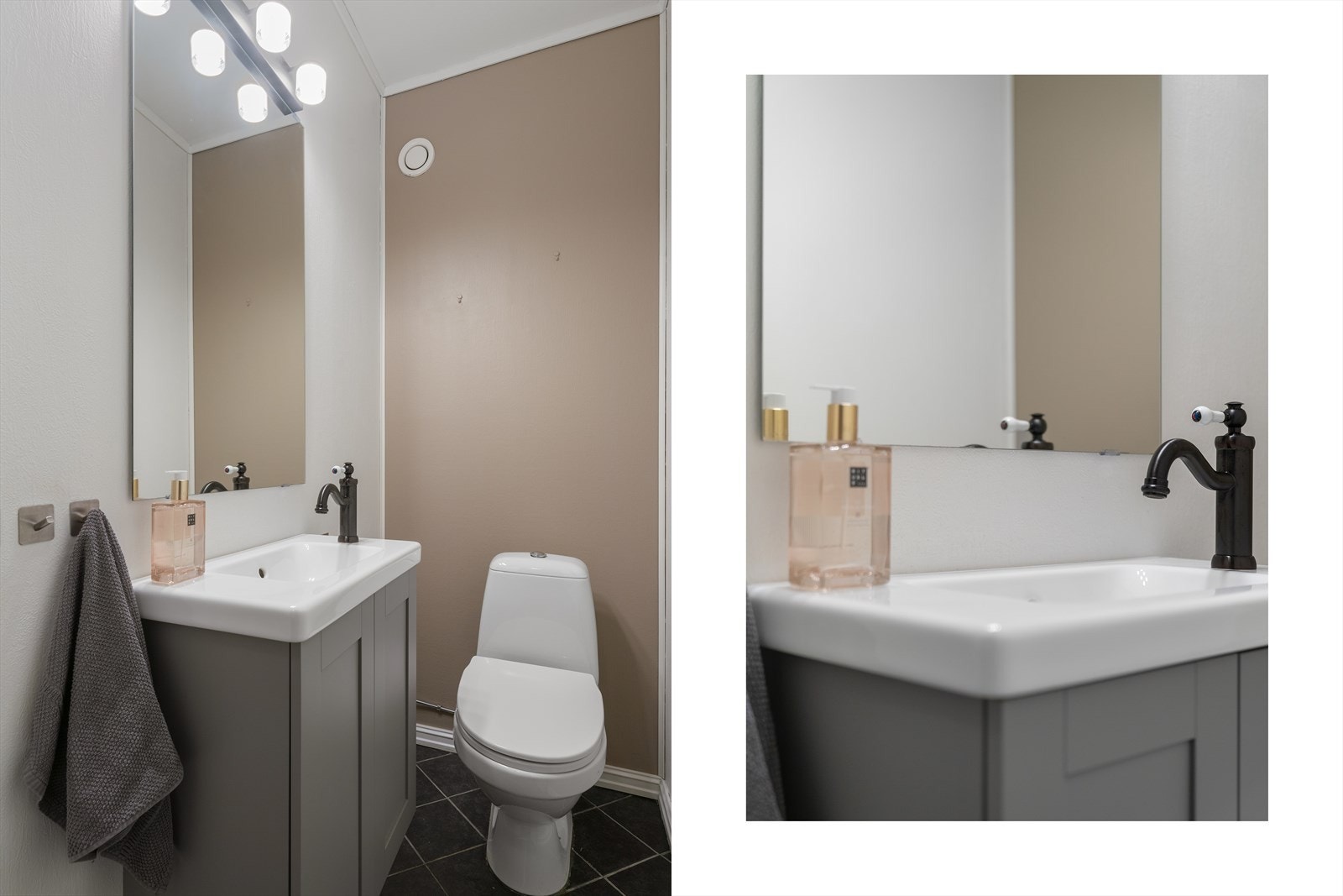 - Separat toalettrom. Veggen bak toalettet ble malt i 2023 - Galleribilde