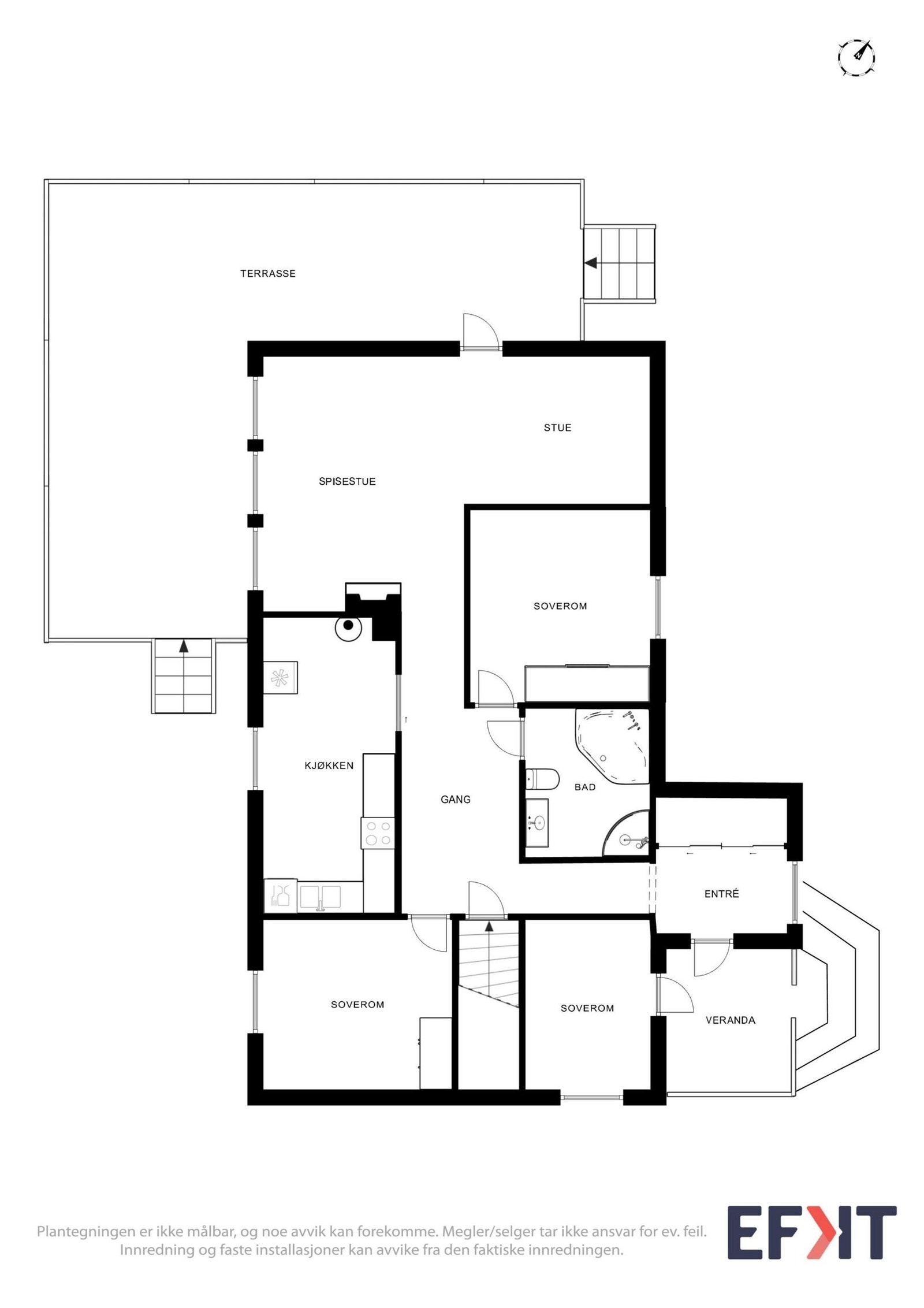 Plantegning av 1 etasje Galleribilde