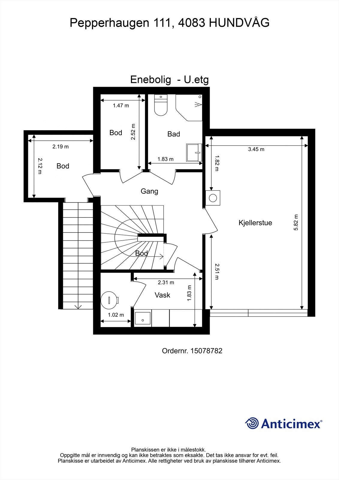 Plantegning U.etg. Galleribilde