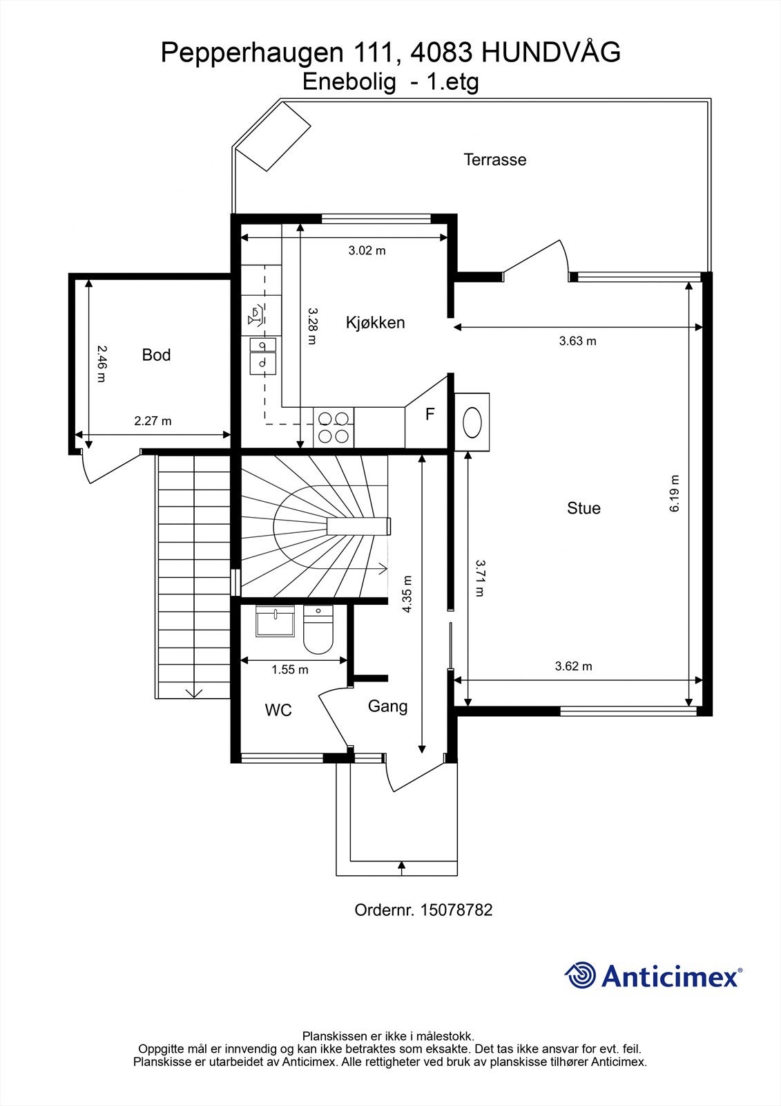 Plantegning 1.etg. Galleribilde