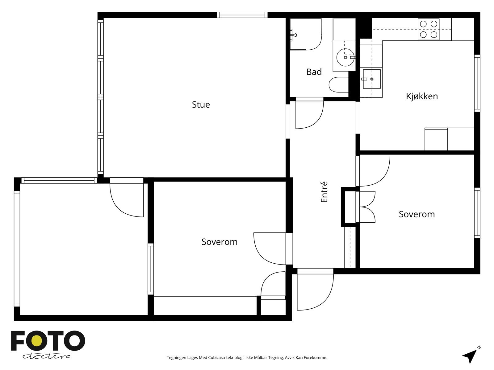 Veiledende plantegning - Ikke målbar Galleribilde
