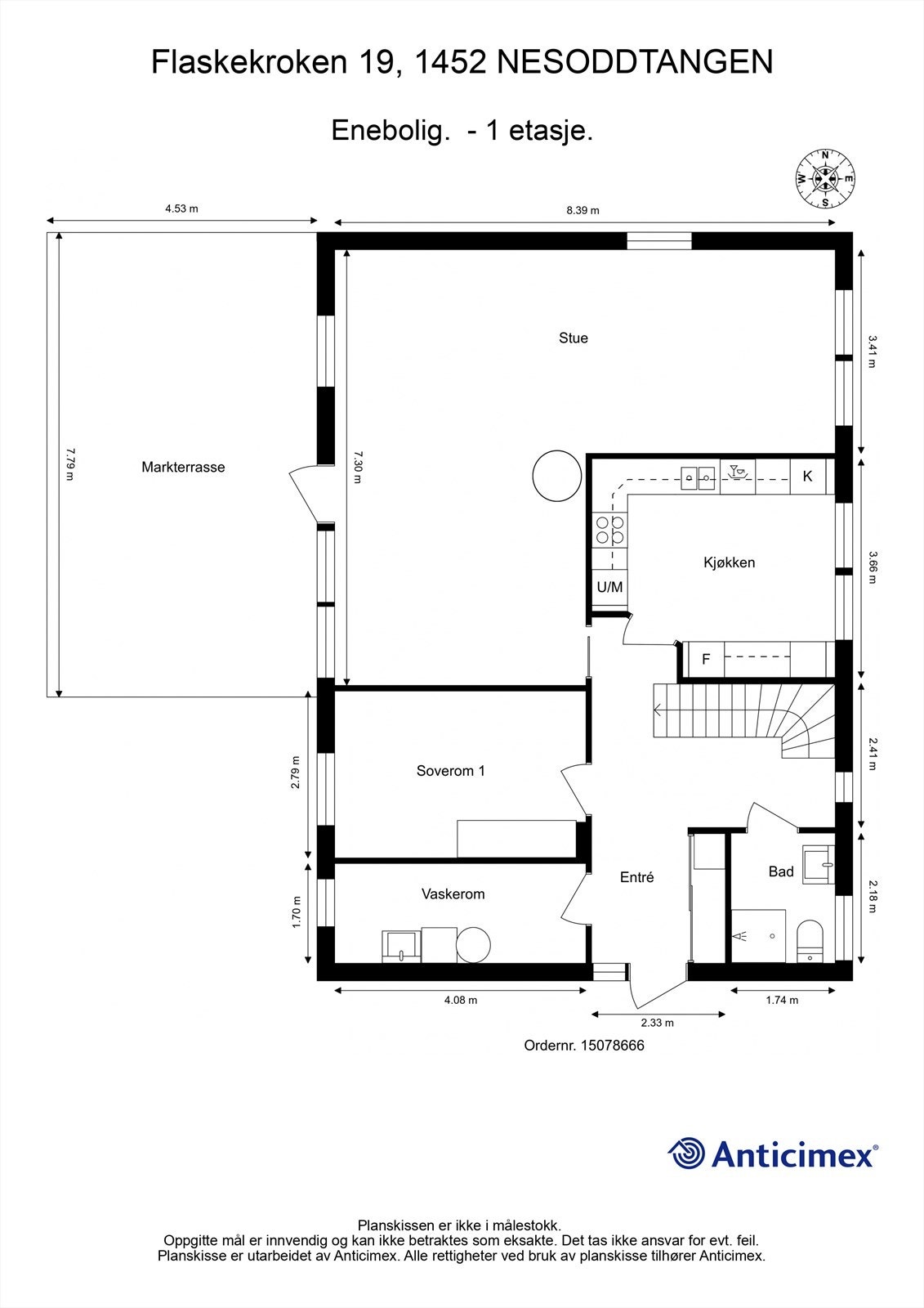 Plantegning 1. etasje Galleribilde